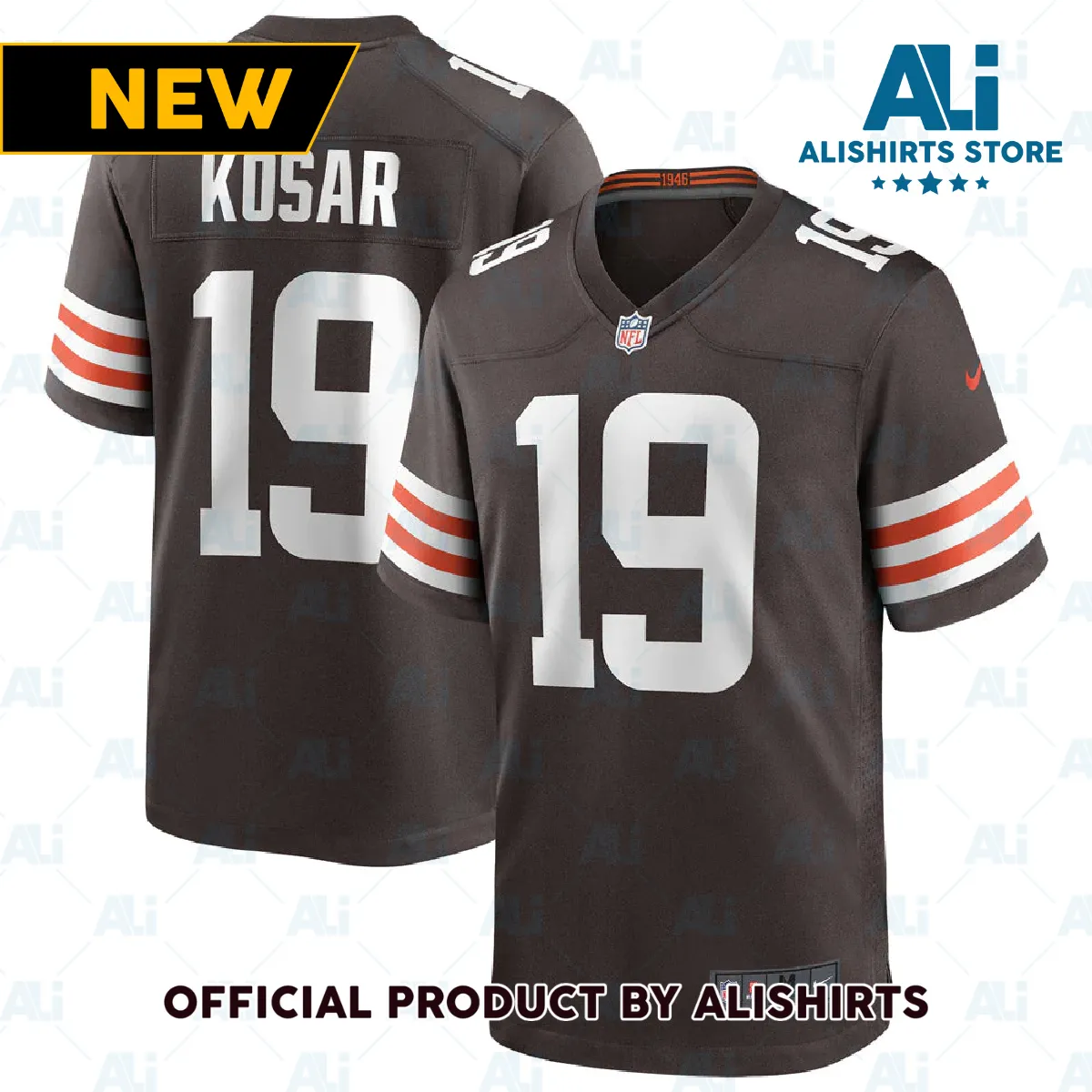 Cleveland Browns Bernie Kosar Game Retired Player Jersey Brown