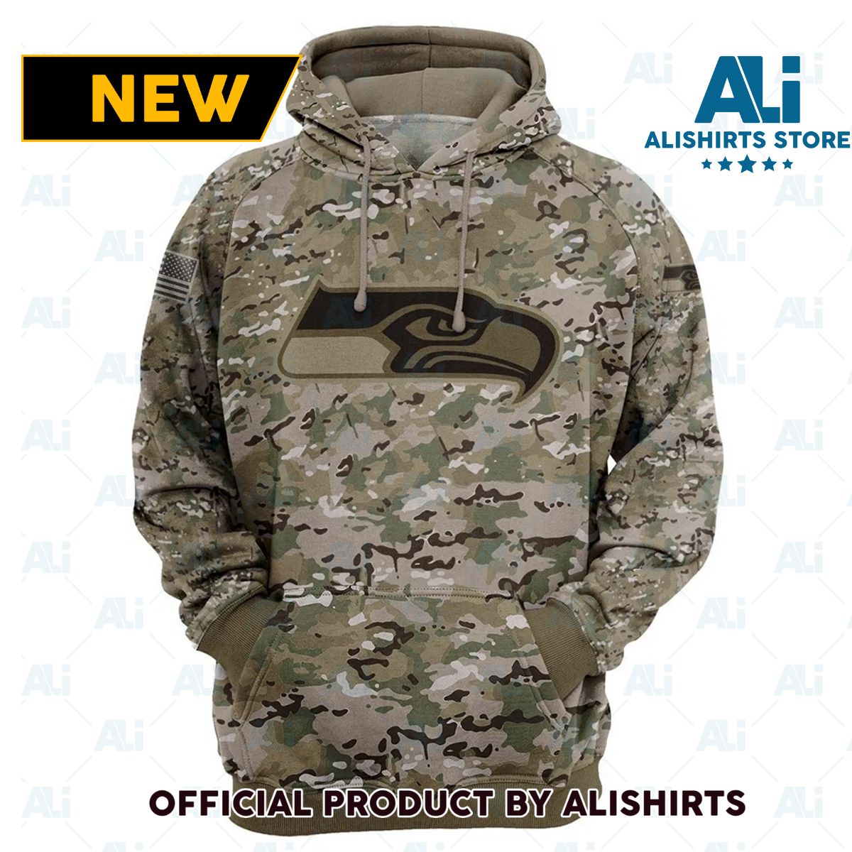 NFL Seattle Seahawks Army Camo Hoodie