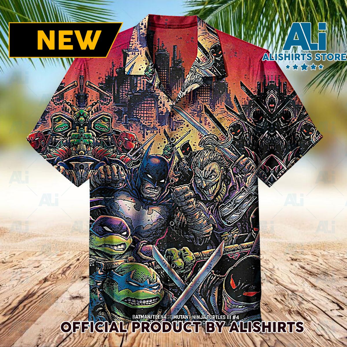 Batman Teenage Ninja Mutant Turtles Universal Hawaiian Shirt