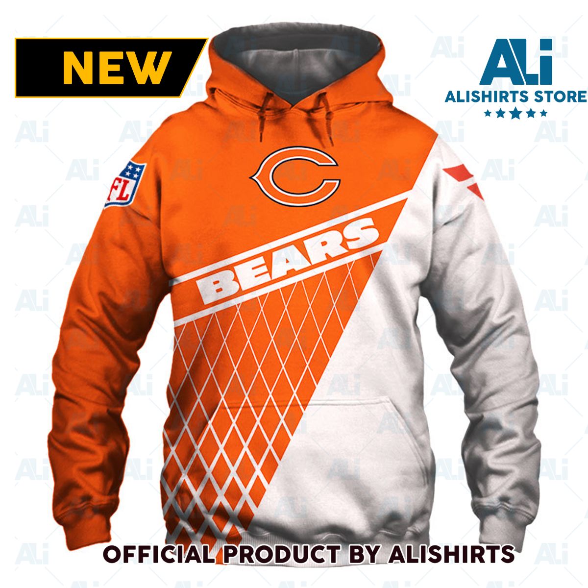 NFL Chicago Bears Trellis Graphic Hoodie