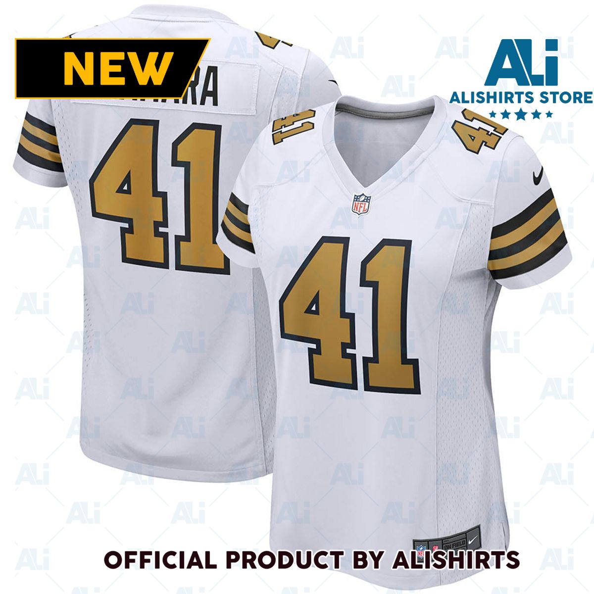 New Orleans Saints Alvin Kamara Alternate Game Player Jersey White