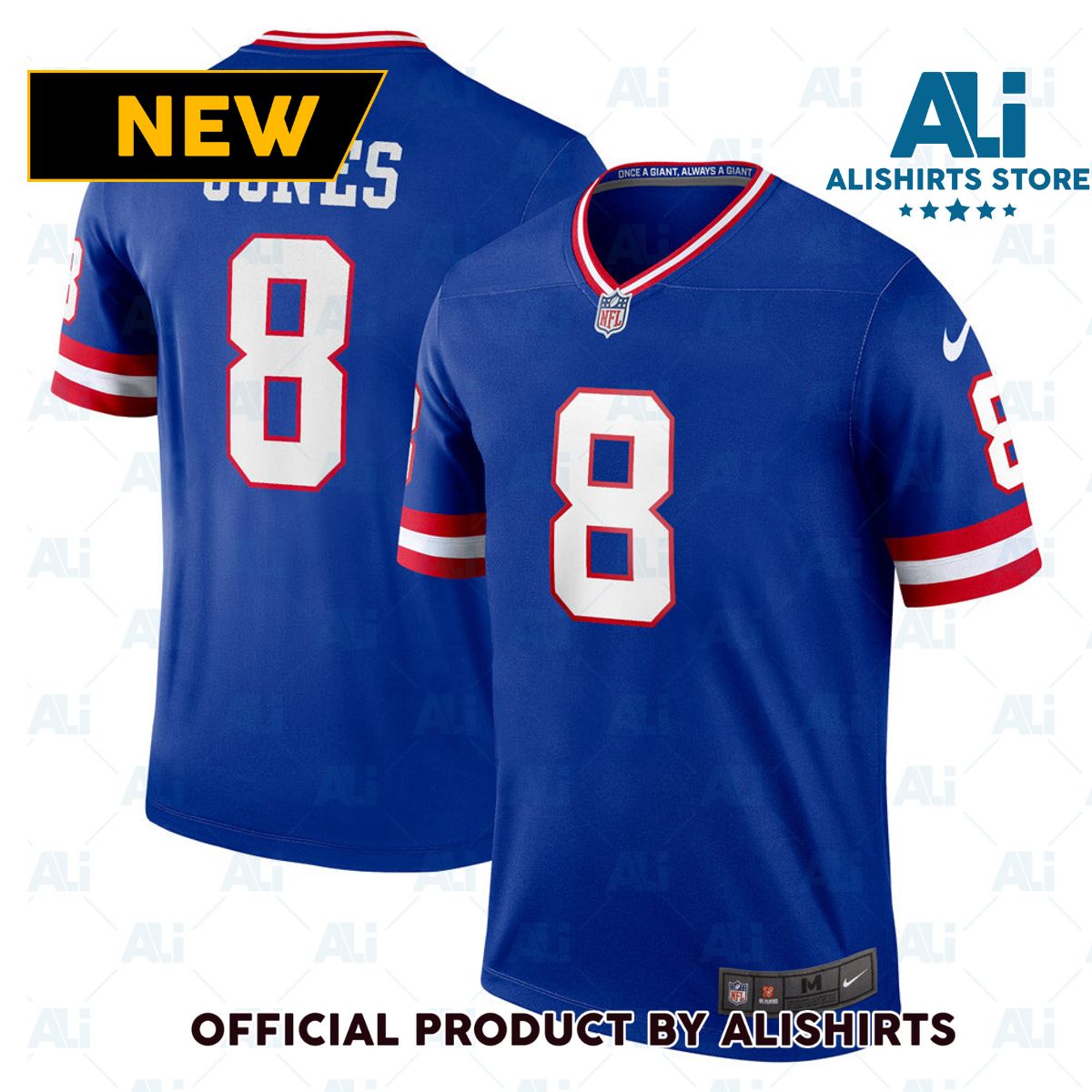 New York Giants Daniel Jones Classic Player Legend Jersey Royal