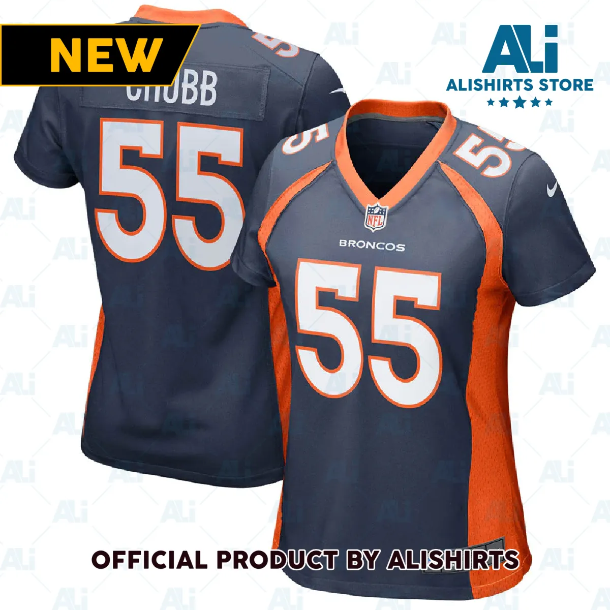 Denver Broncos Bradley Chubb Game Jersey Navy