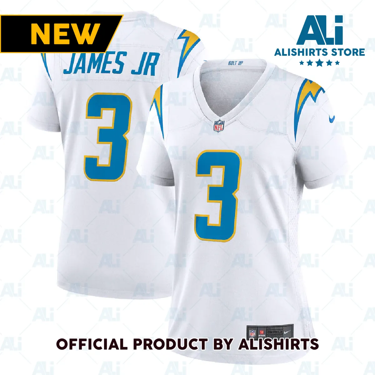 Los Angeles Chargers Derwin James Jr. Game Jersey- White