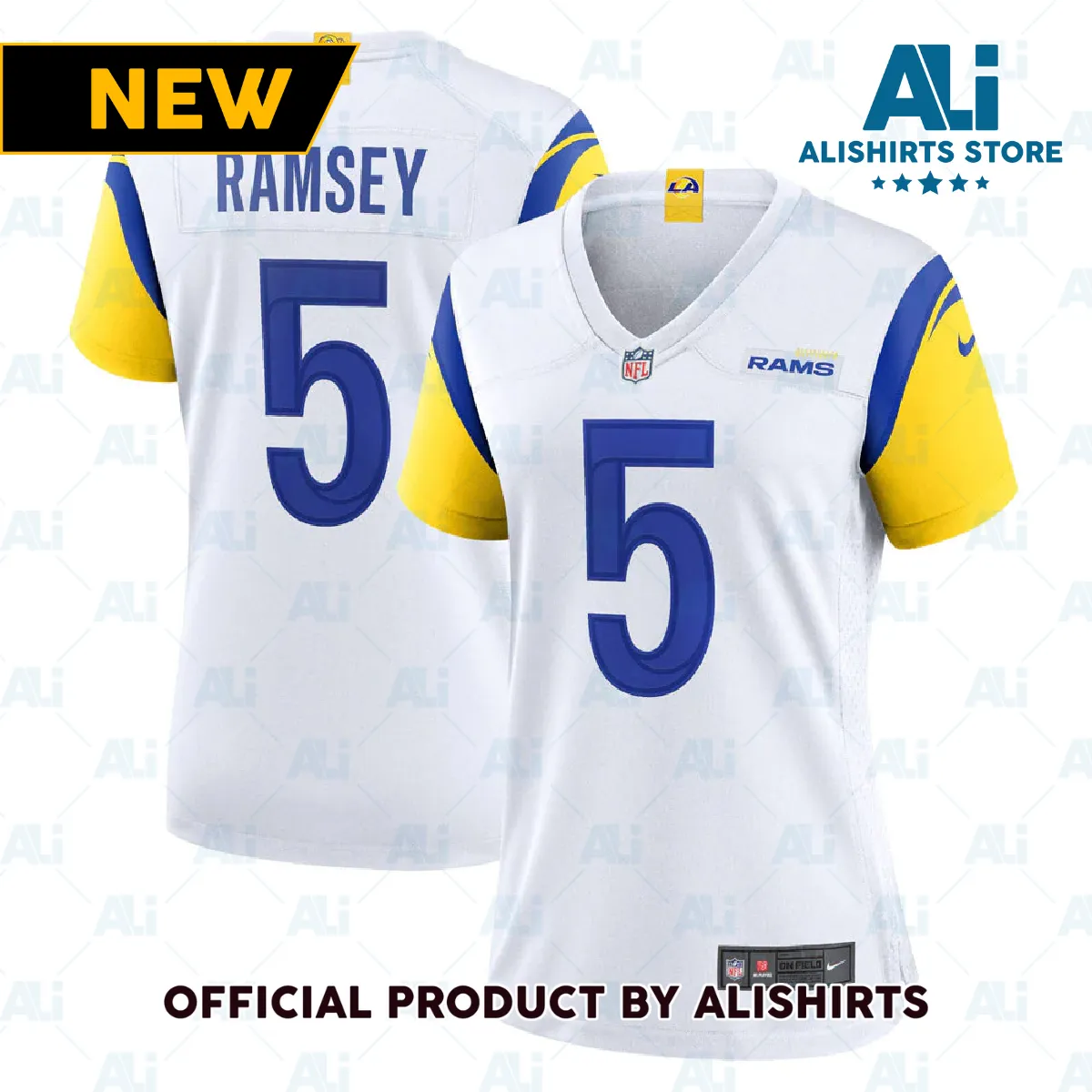 Los Angeles Rams Jalen Ramsey Game Jersey- White