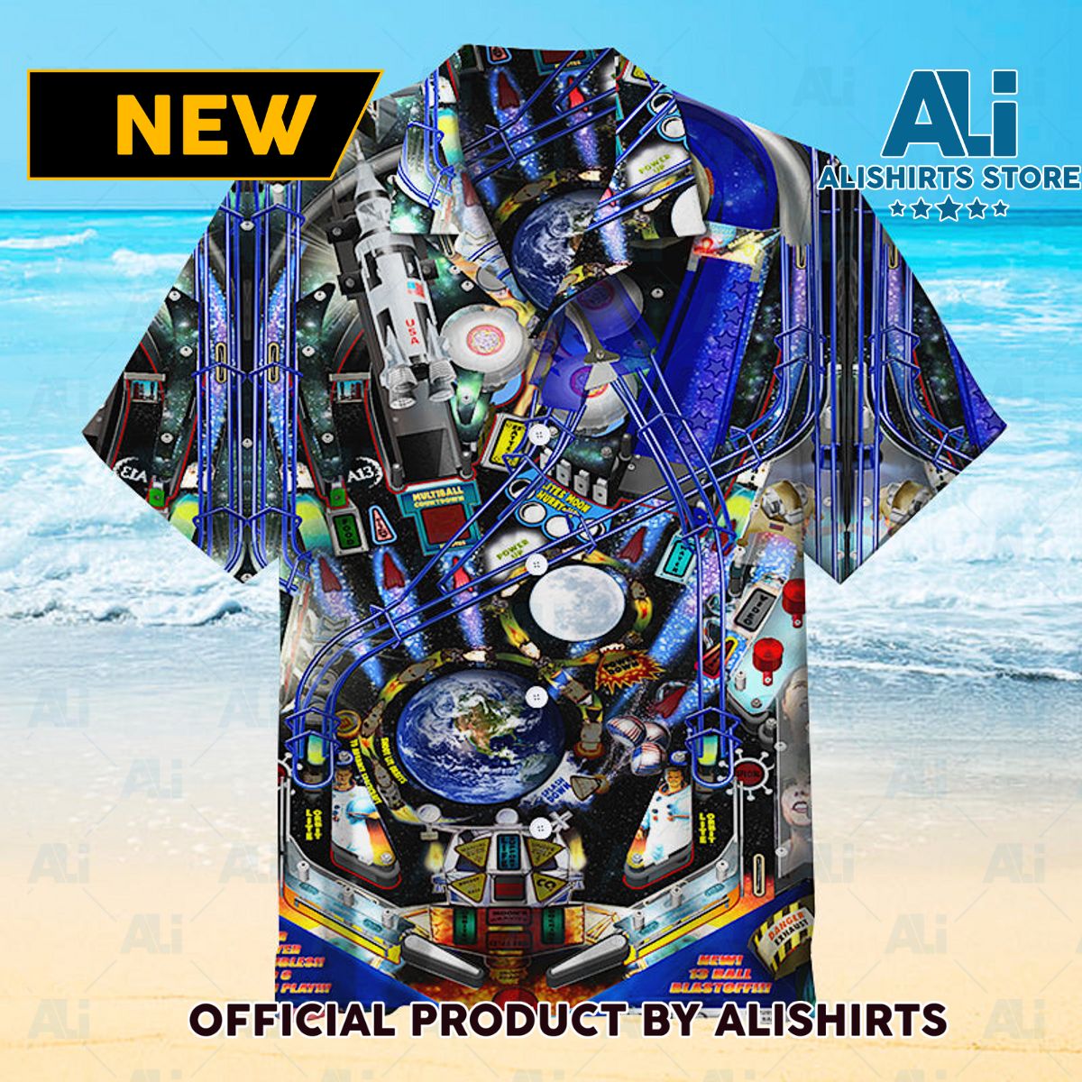 Apollo 13 Pinball Universal Hawaiian Shirt