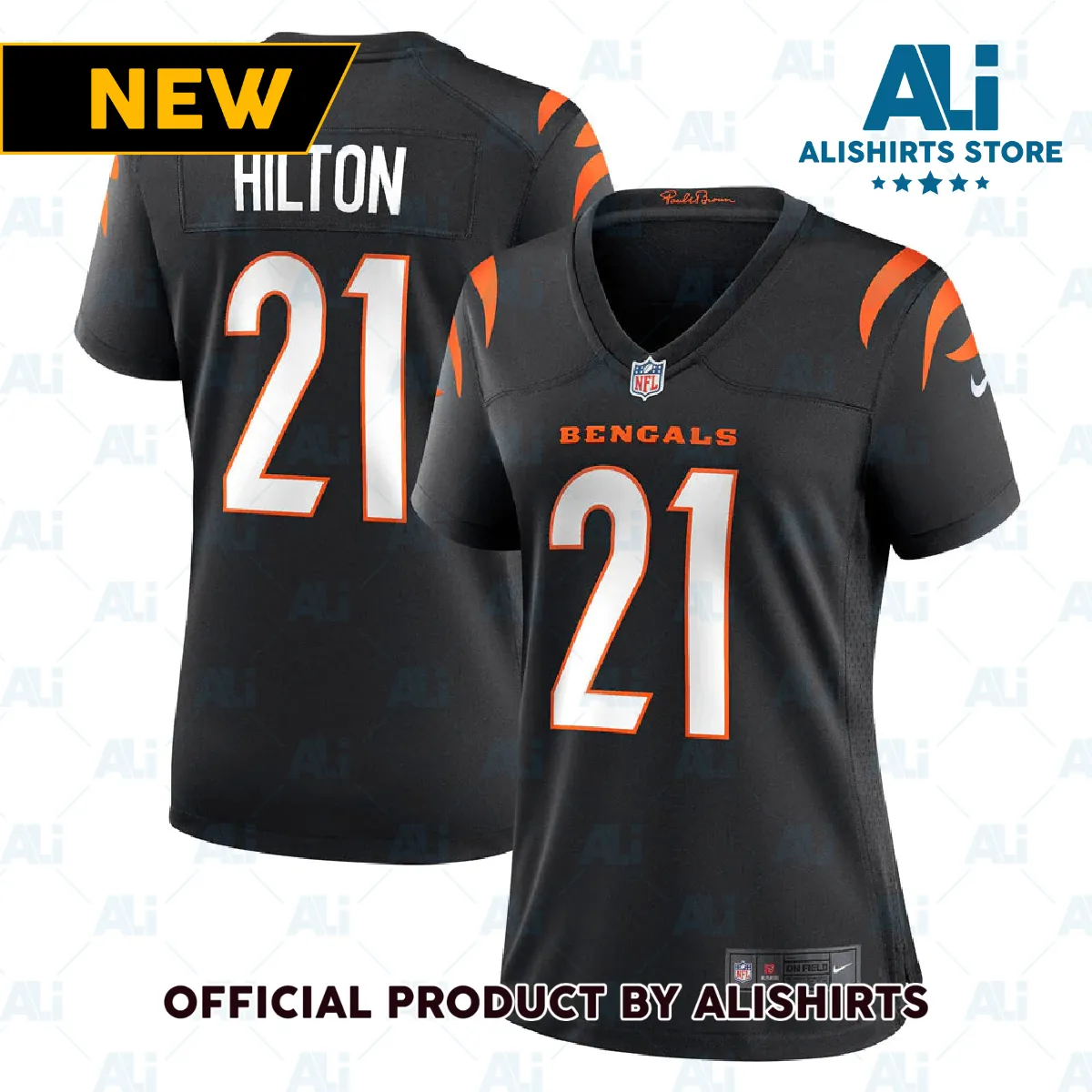 Cincinnati Bengals Mike Hilton Game Player Jersey Black