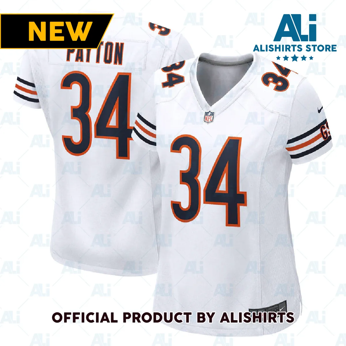 Chicago Bears Walter Payton Retired Game Jersey White