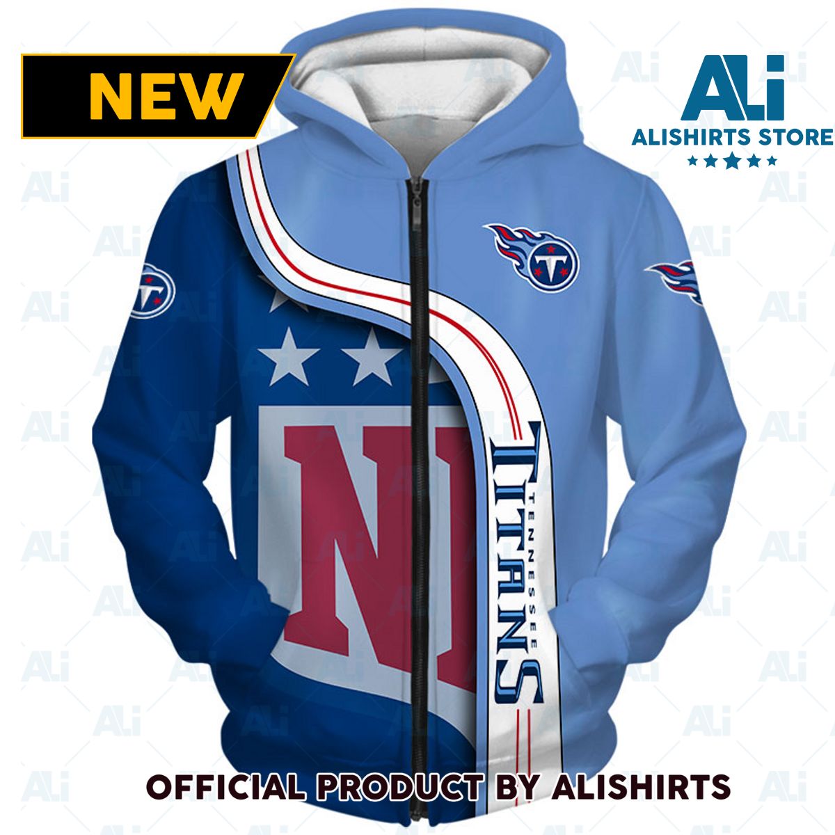 NFL Tennessee Titans Curve Lines Hoodie