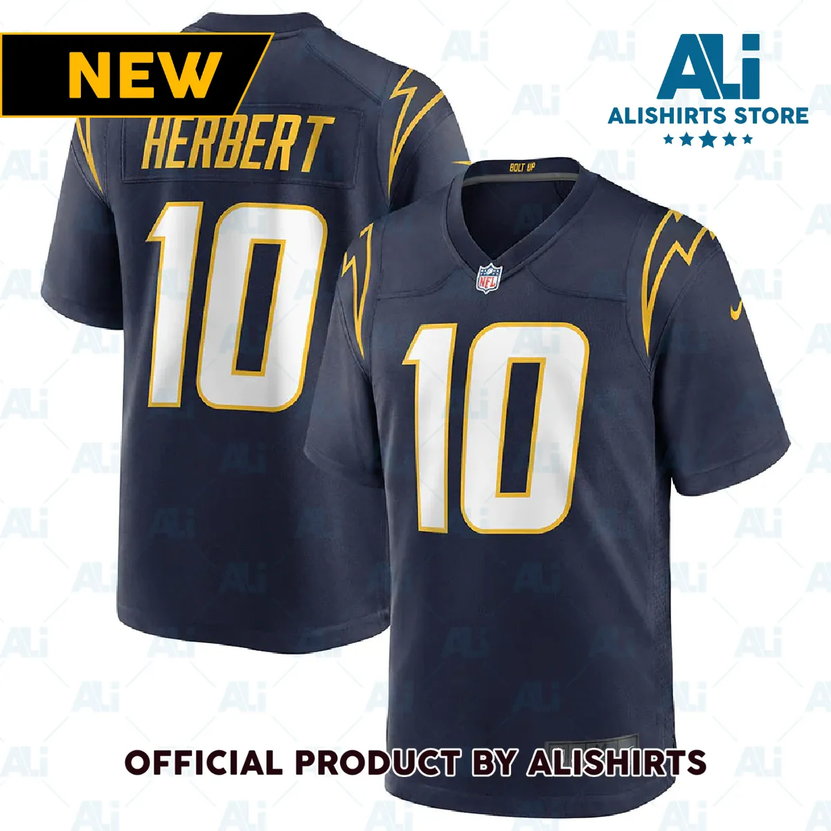 Los Angeles Chargers Justin Herbert Alternate Game Jersey Navy