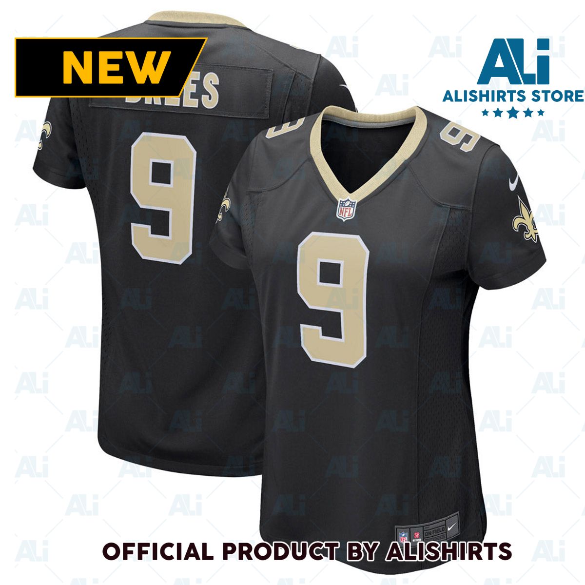 New Orleans Saints Drew Brees Game Player Jersey Black