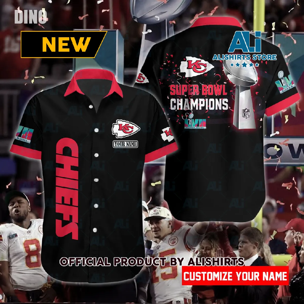 Super Bowl LVII Kansas City Cheifs Champions Personalized black Baseball Jersey