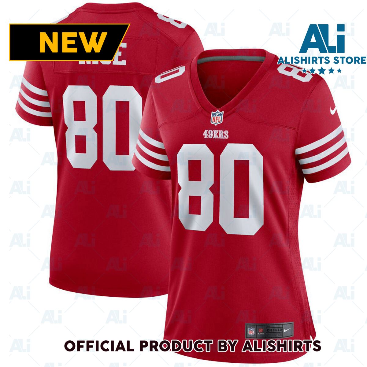 San Francisco 49ers Jerry Rice Retired Player Game Jersey Scarlet