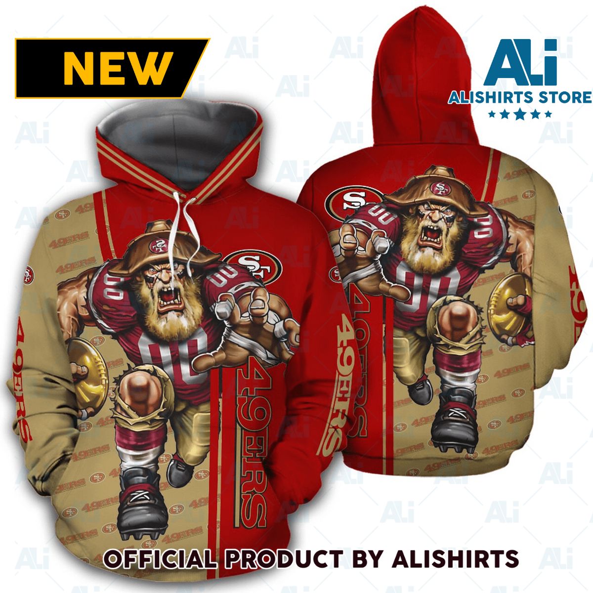 NFL San Francisco 49Ers Classic Pirate Style Hoodie