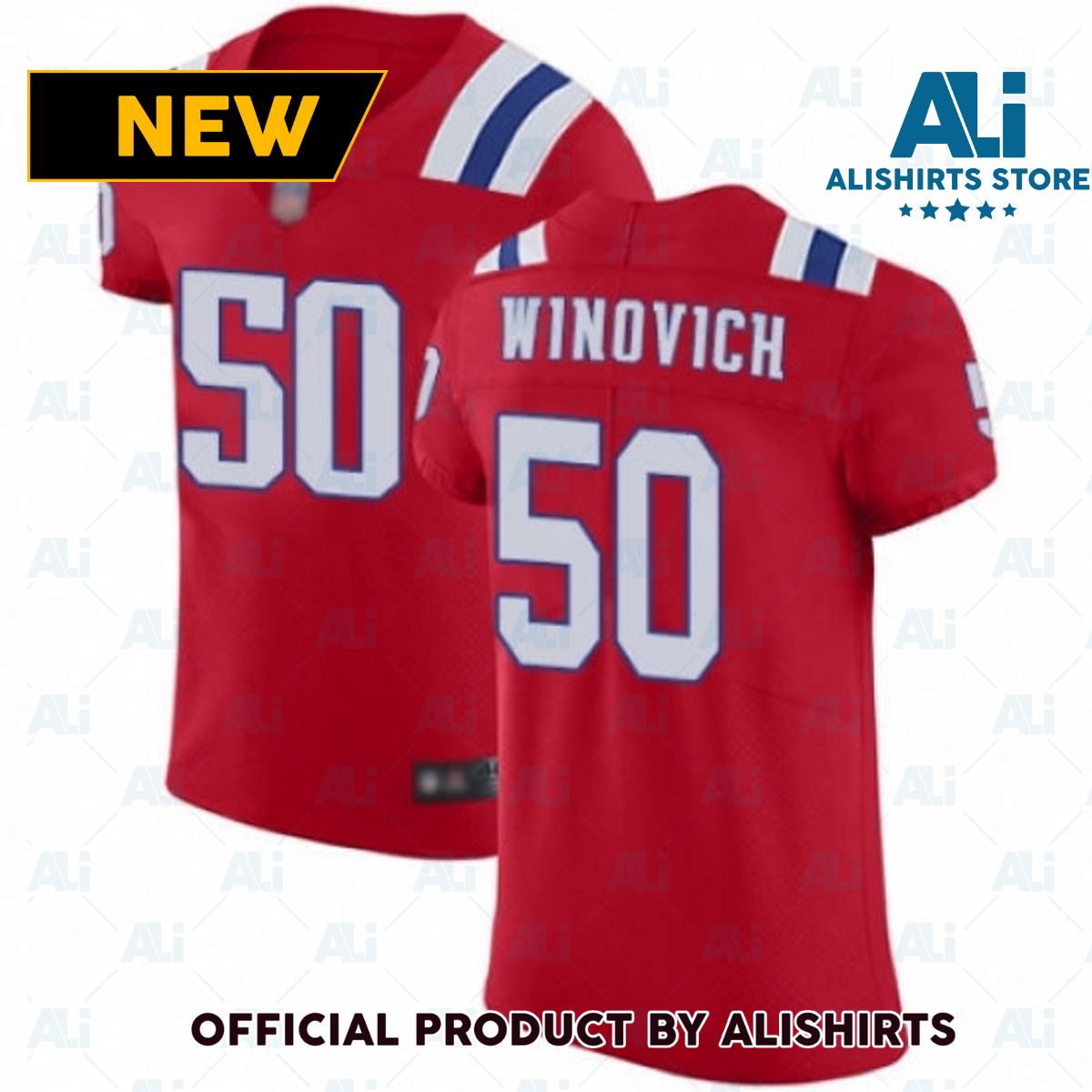 Men’s New England Patriots Chase Winovich Red Untouchable Jersey