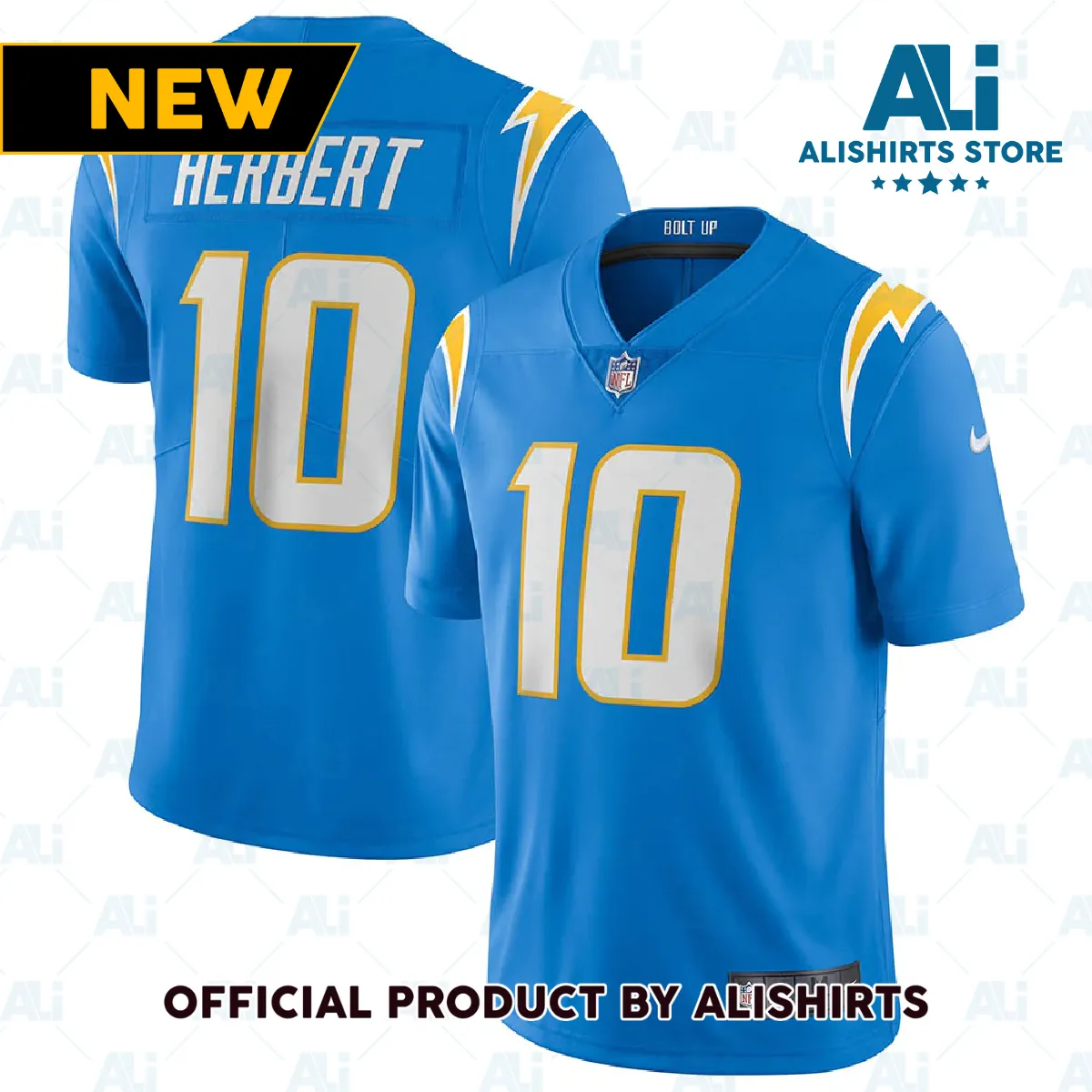 Los Angeles Chargers Justin Herbert Vapor Limited Jersey Powder Blue