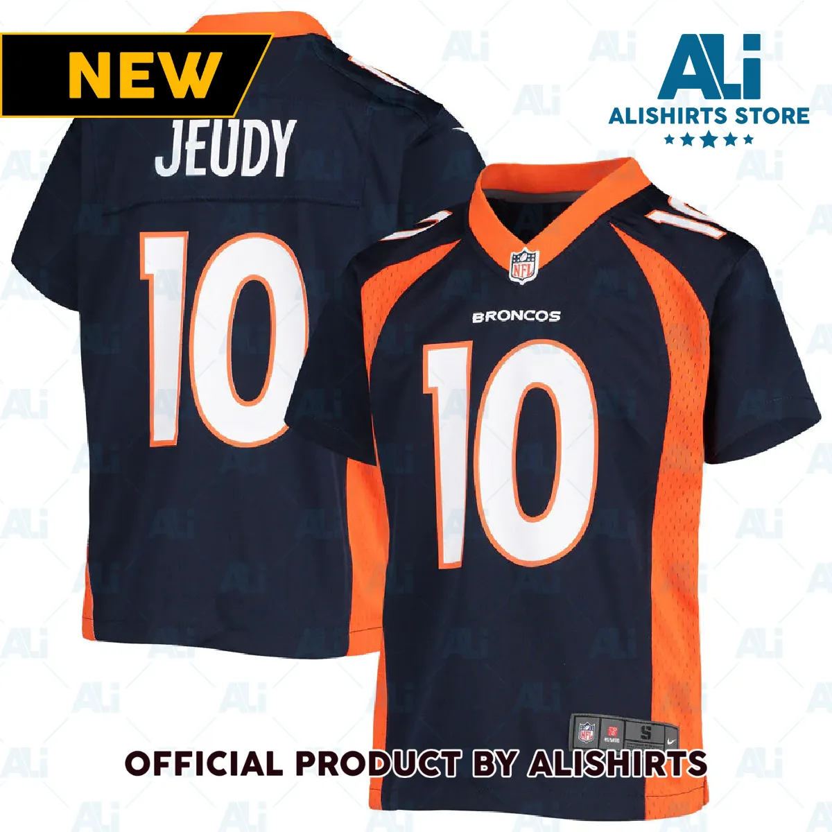 Denver Broncos Jerry Jeudy Game Jersey Navy