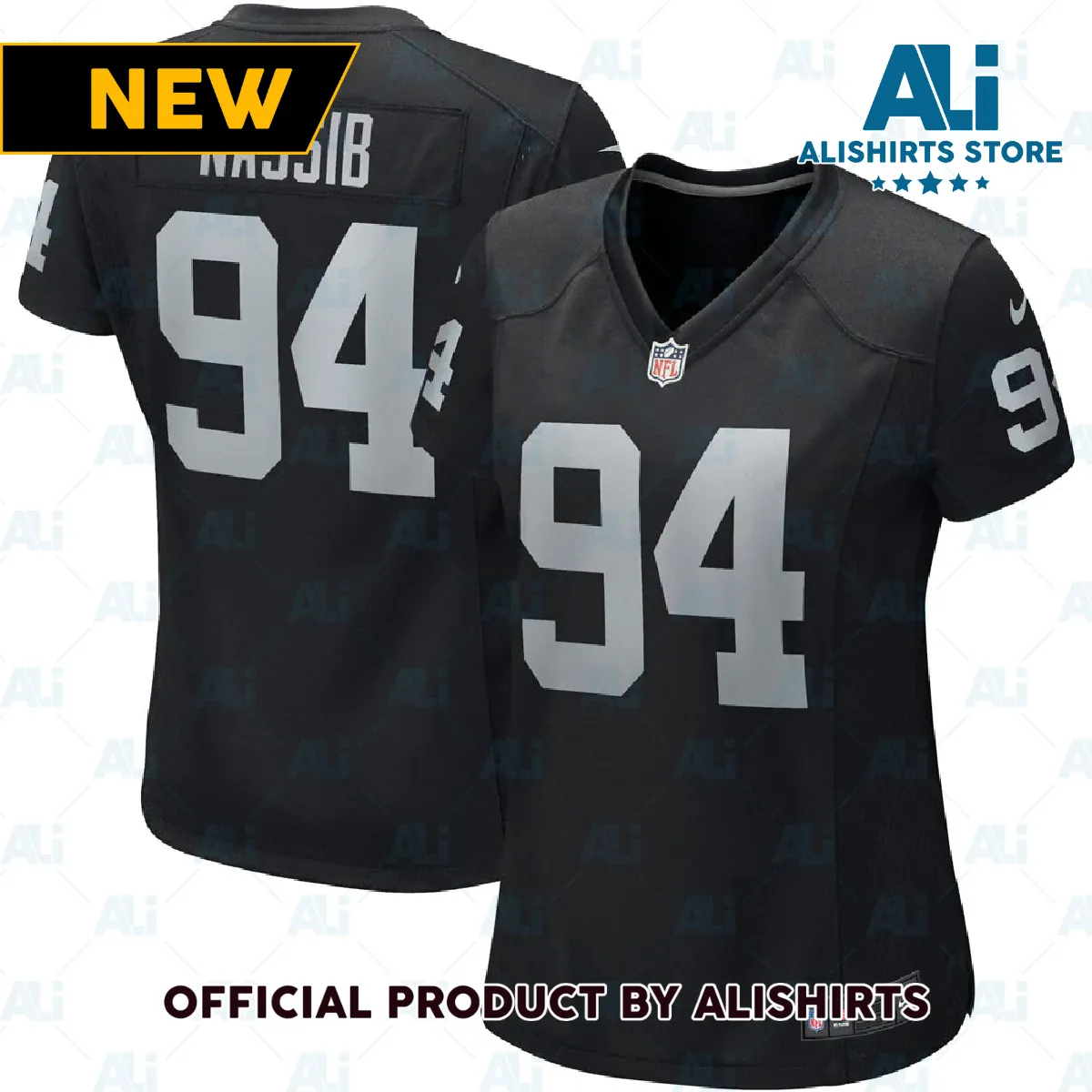 Las Vegas Raiders Carl Nassib Player Game Jersey Black