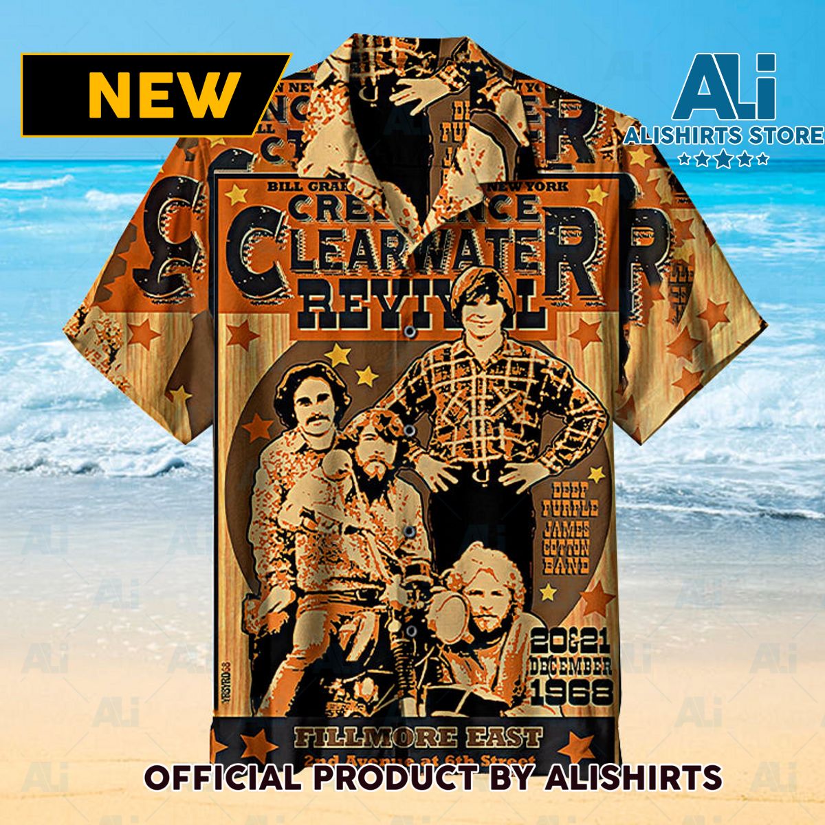 CREEDENCE CLEARWATER REVIVAL Universal Hawaiian Shirt