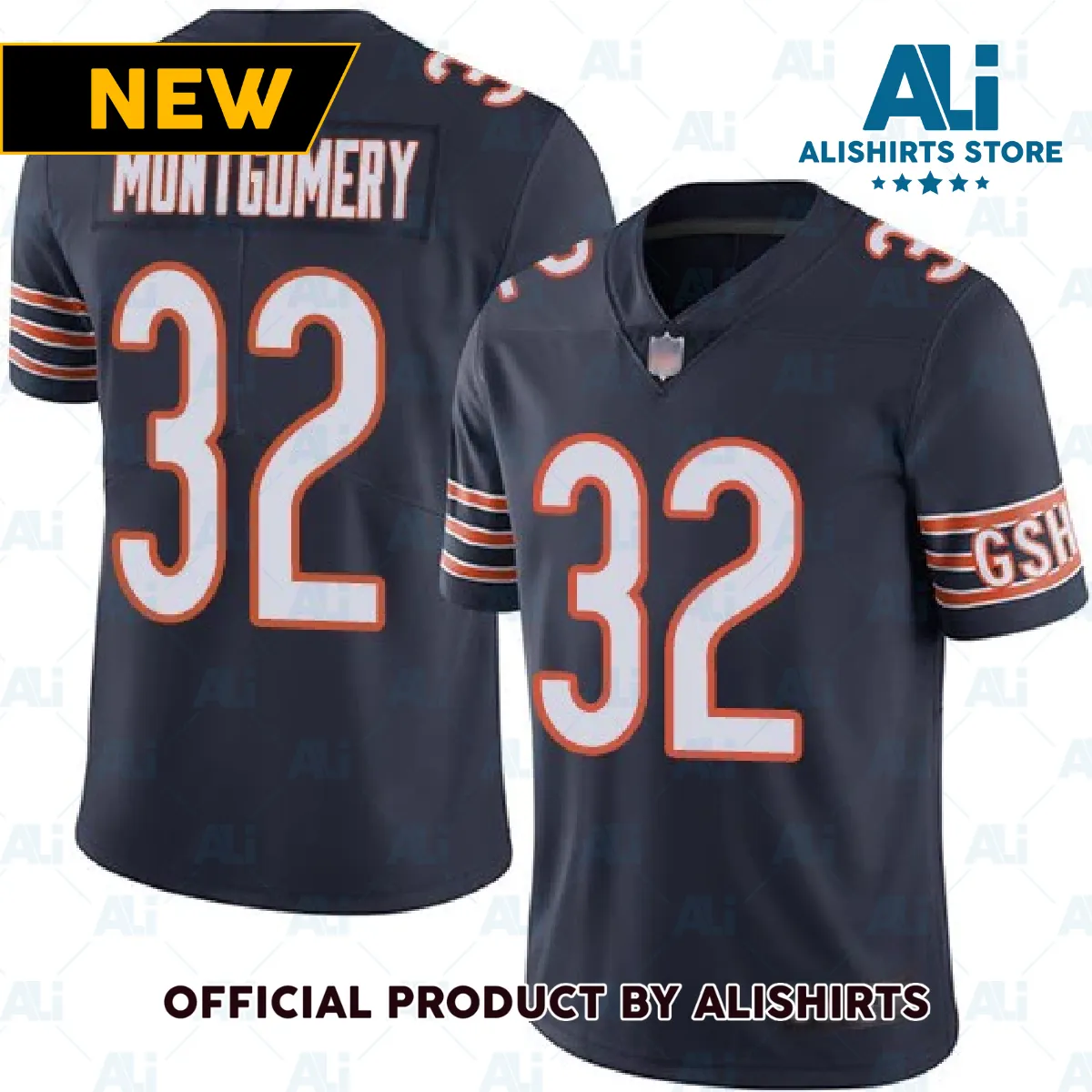 Chicago Bears David Montgomery Game Vapor Jersey Navy