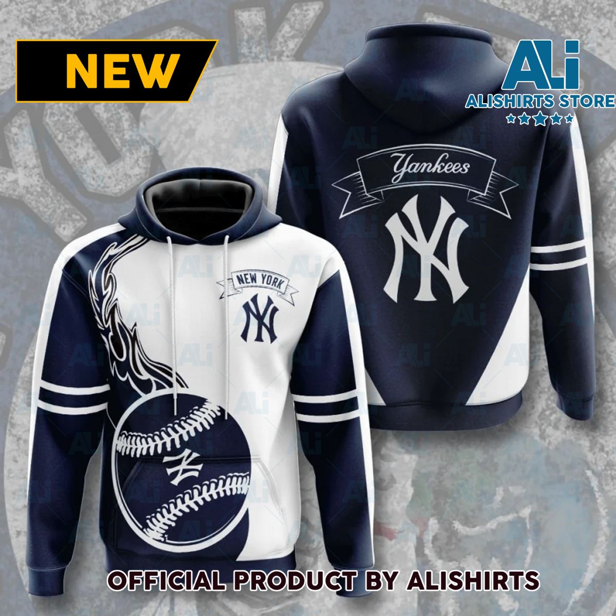 MLB New York Yankees Flame Balls Hoodie