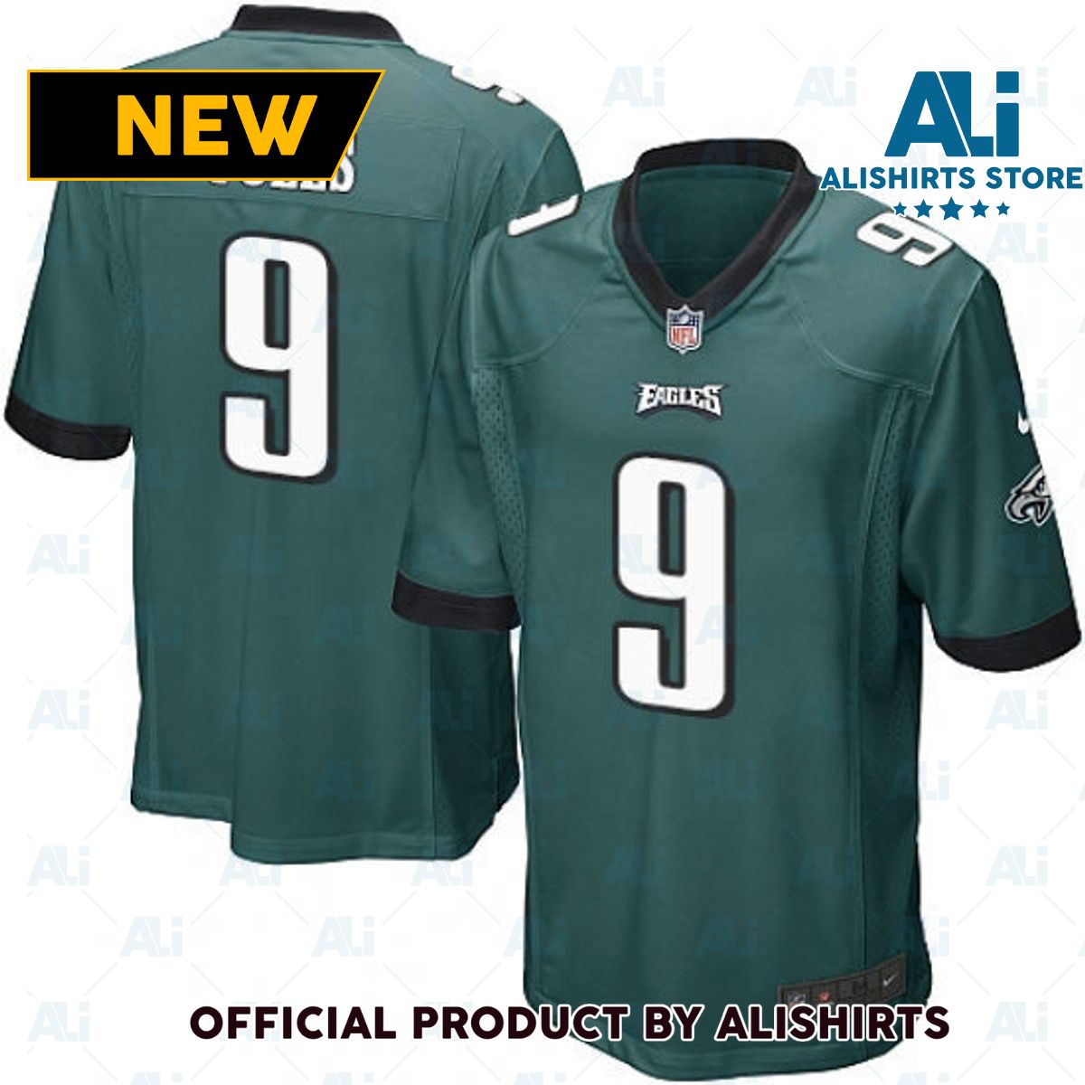 Philadelphia Eagles Nick Foles Game Jersey Midnight Green