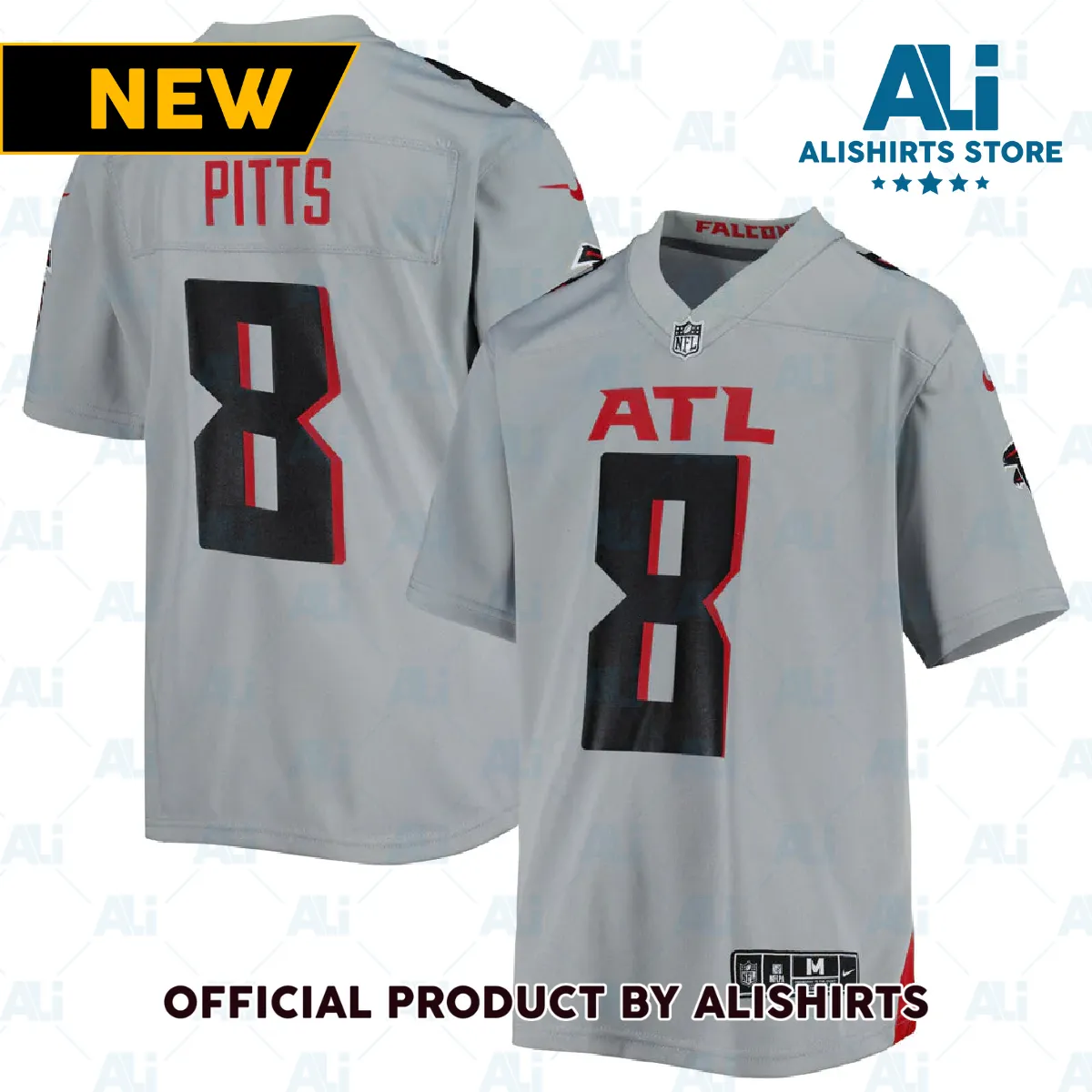 Atlanta Falcons Kyle Pitts Inverted Game Jersey Gray