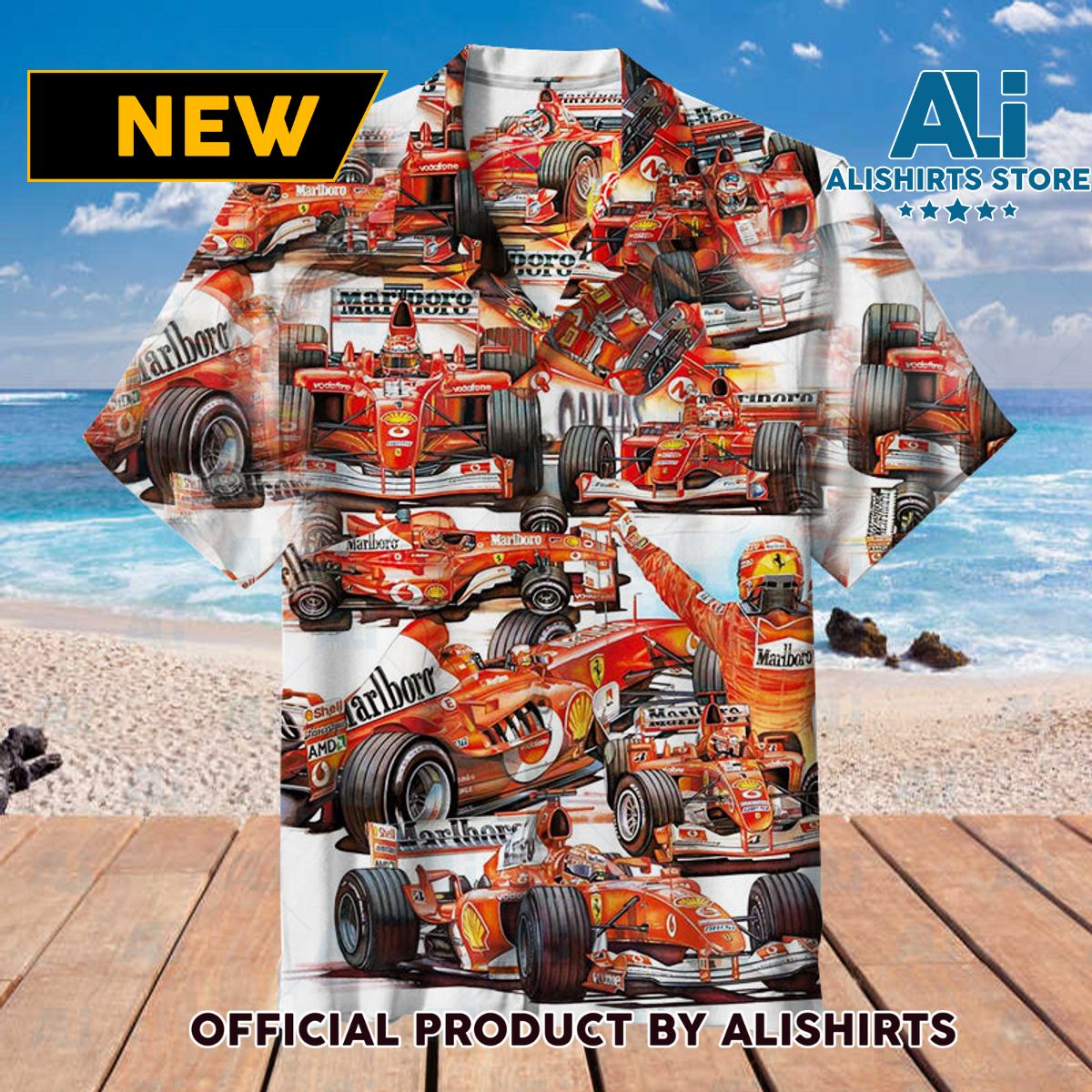 FERRARI F1 Schumacher 2000 2004 Universal Hawaiian Shirt