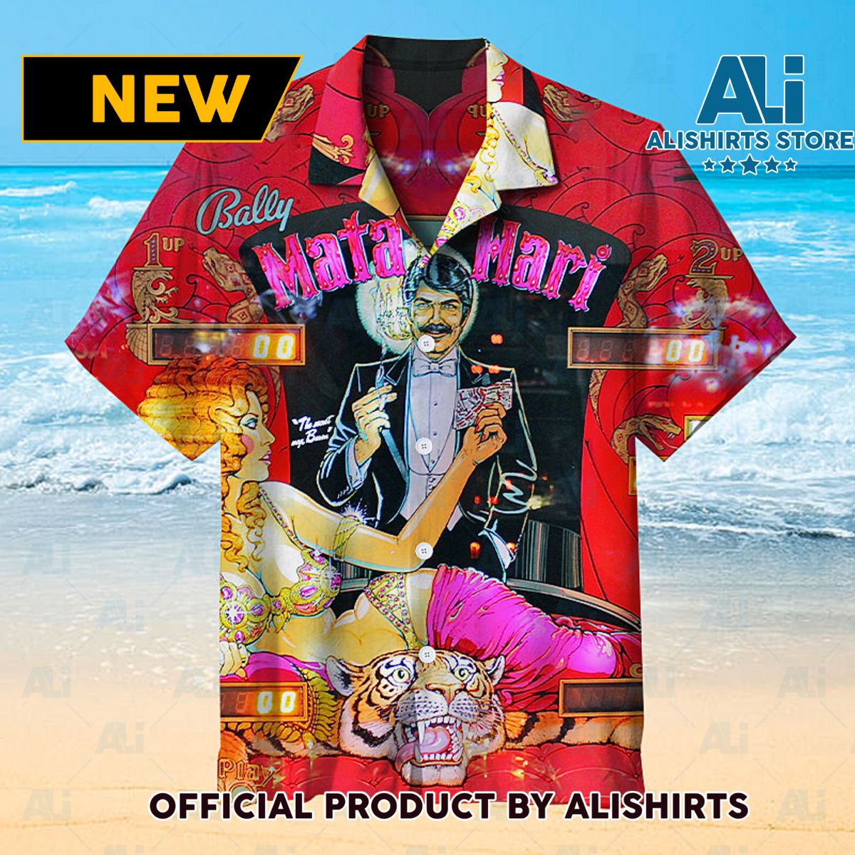 Mata Hari Pinball Universal Hawaiian Shirt