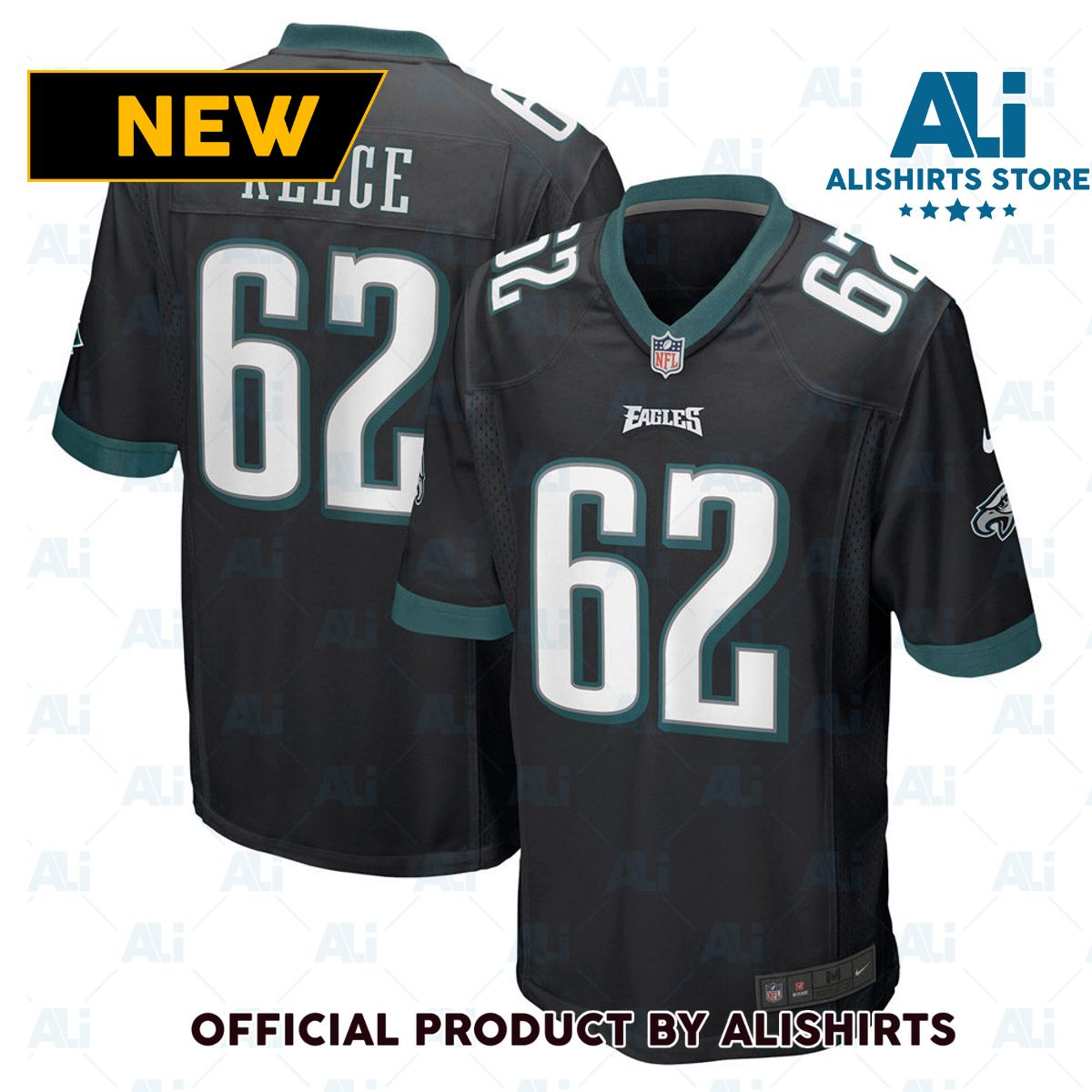 Philadelphia Eagles Jason Kelce Game Jersey Black