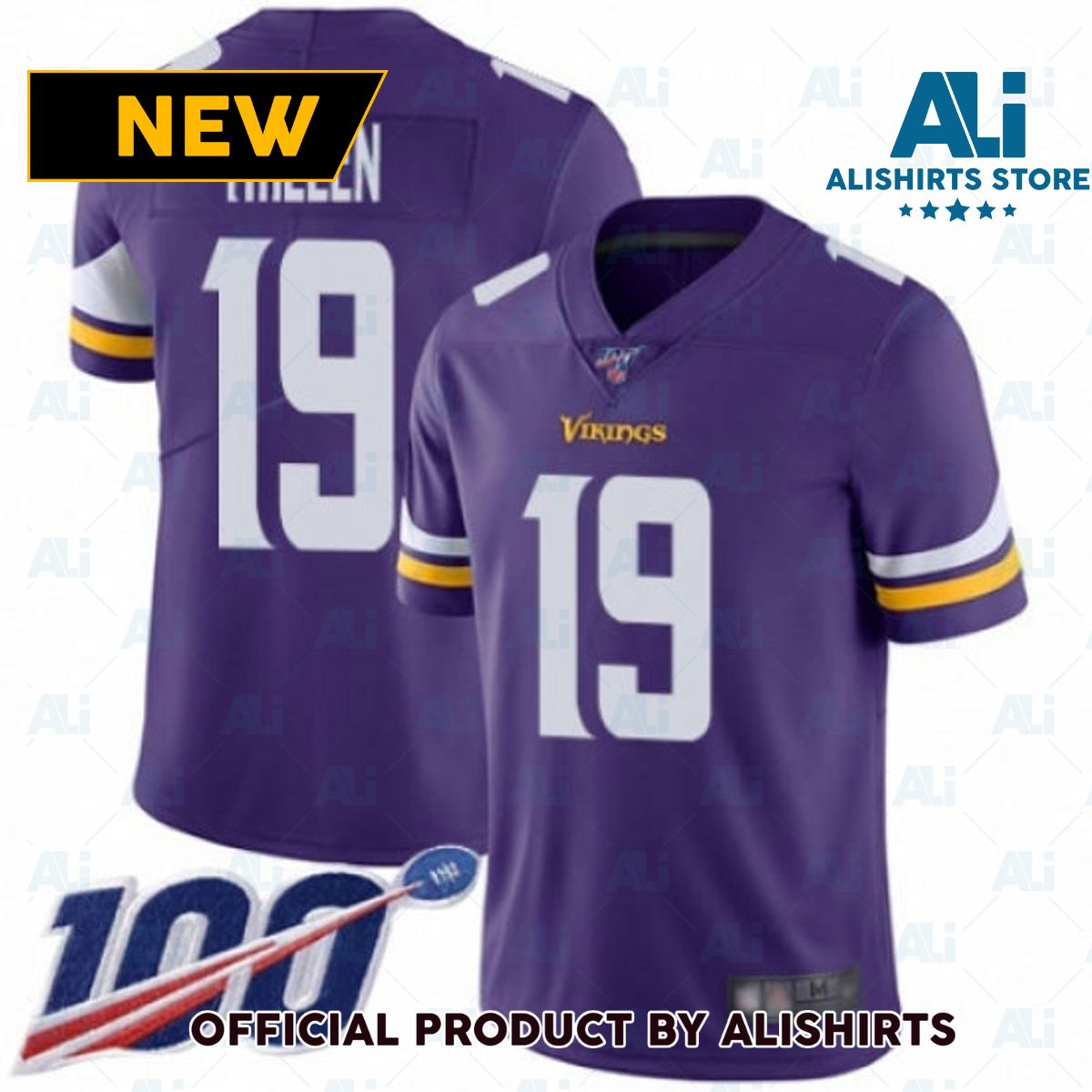 Minnesota Vikings Adam Thielen Purple Team Color Vapor Untouchable Limited Player 100th Season Football Jersey