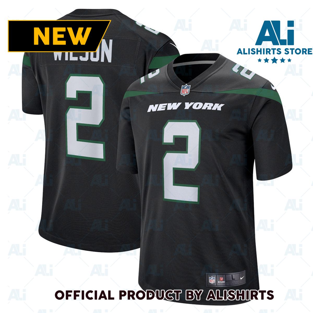 New York Jets Zach Wilson Alternate Game Jersey Black