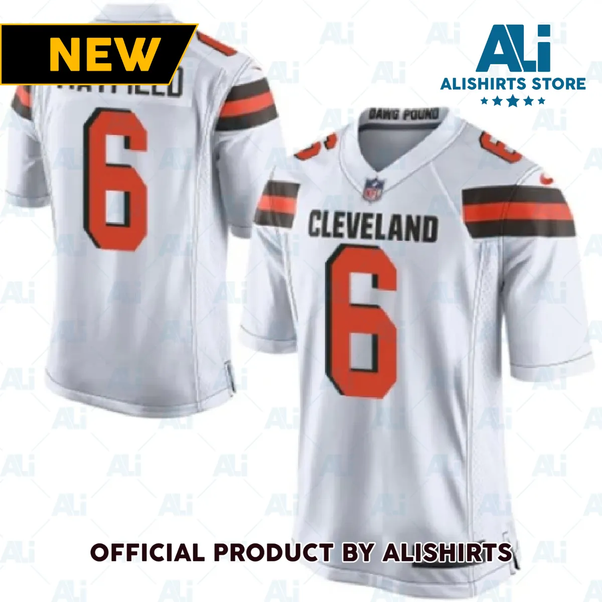 Cleveland Browns Baker Mayfield Game Jersey White