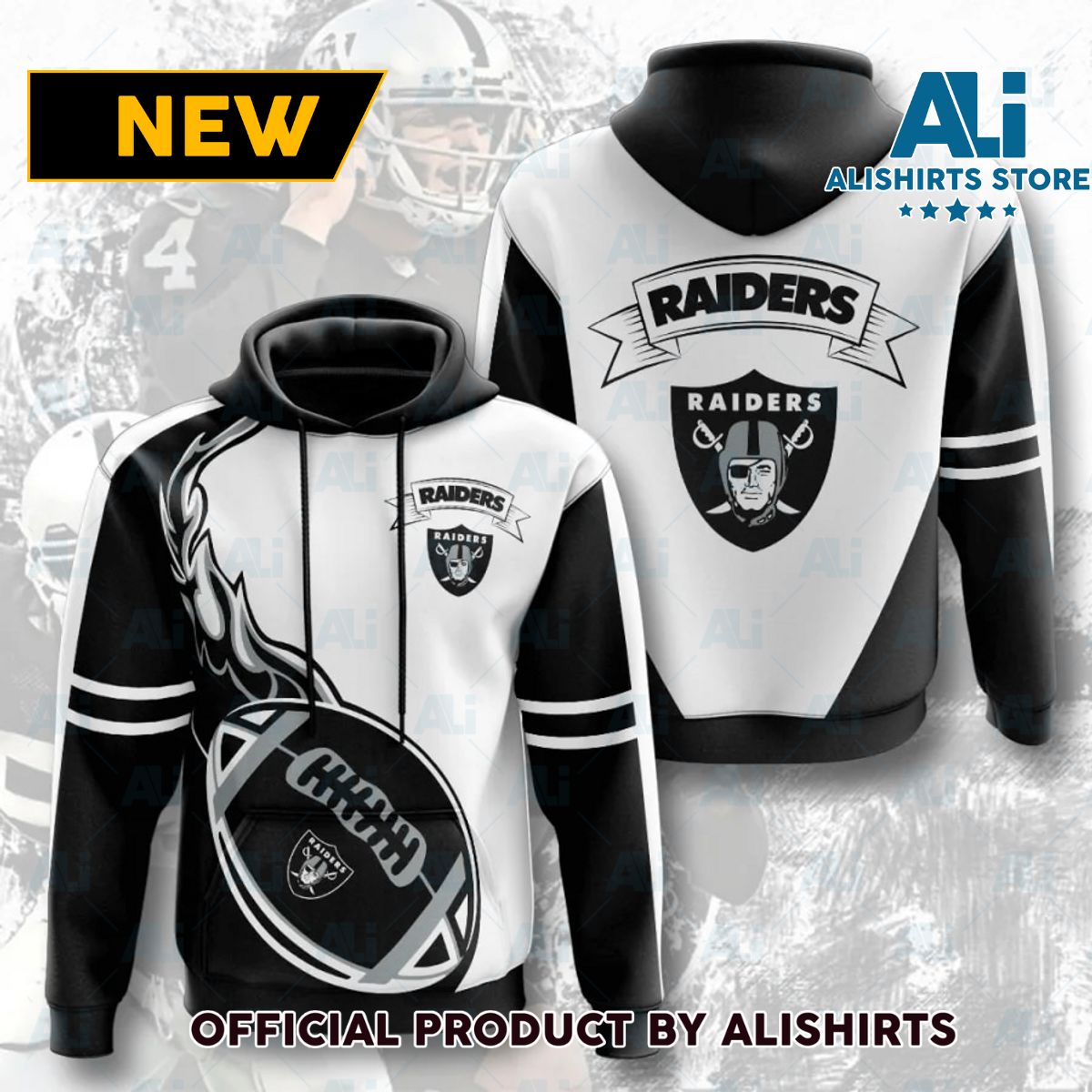 NFL Las Vegas Raiders Fire Ball Hoodie