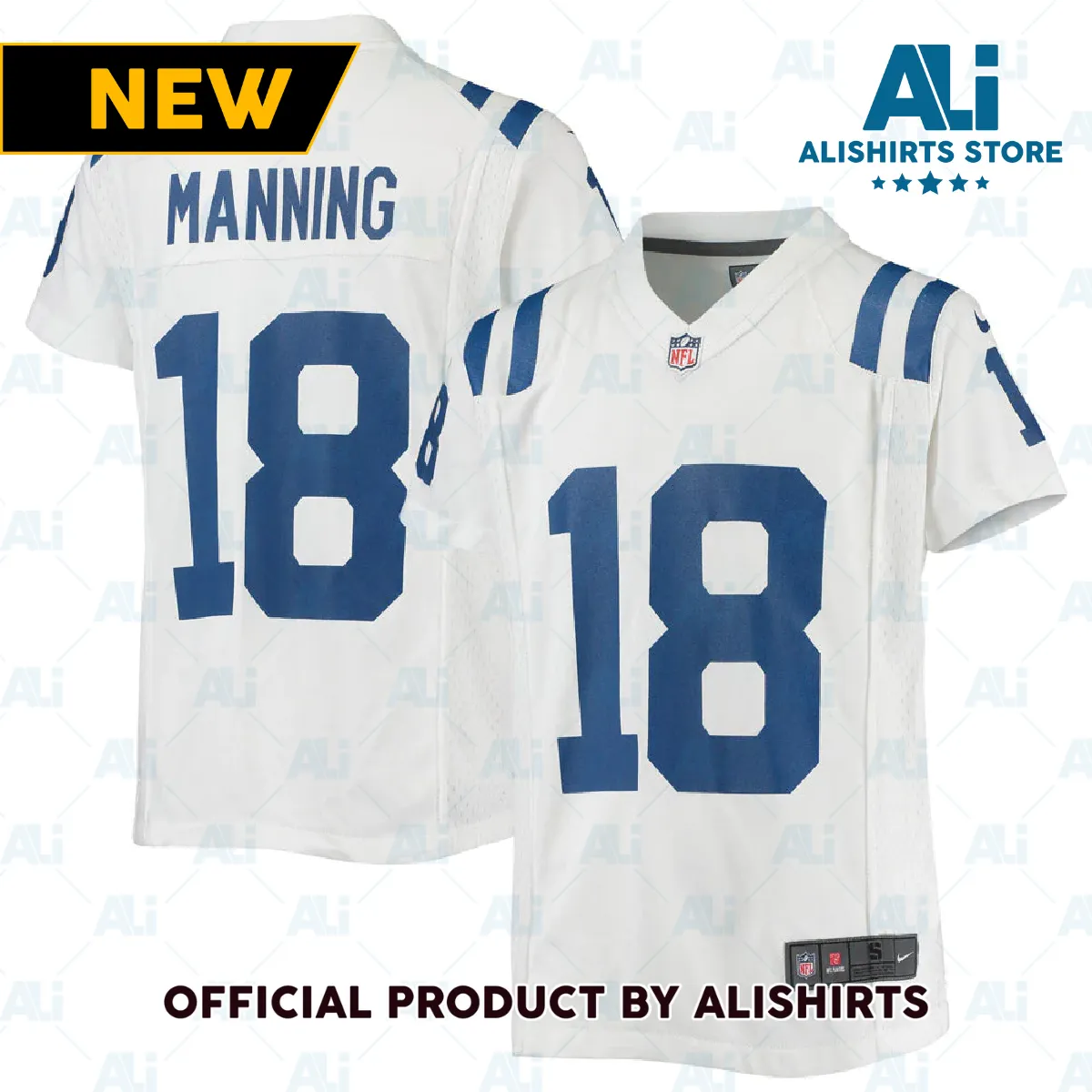 Indianapolis Colts Peyton Manning Retired Player Game Jersey White