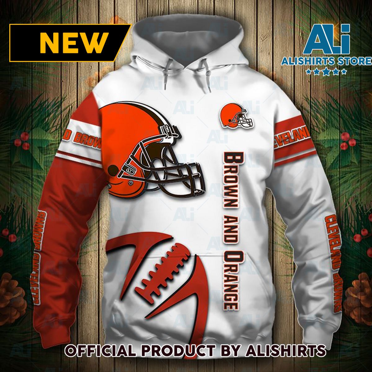 NFL Cleveland Browns Brown And Orange Hoodie