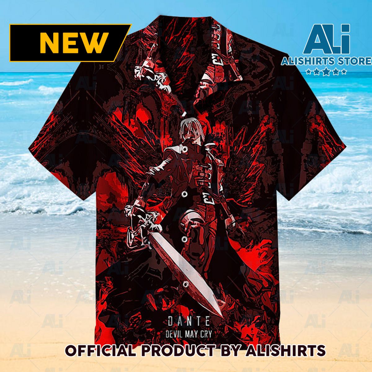 Classic Dante from Devil May Cry Universal Hawaiian Shirt