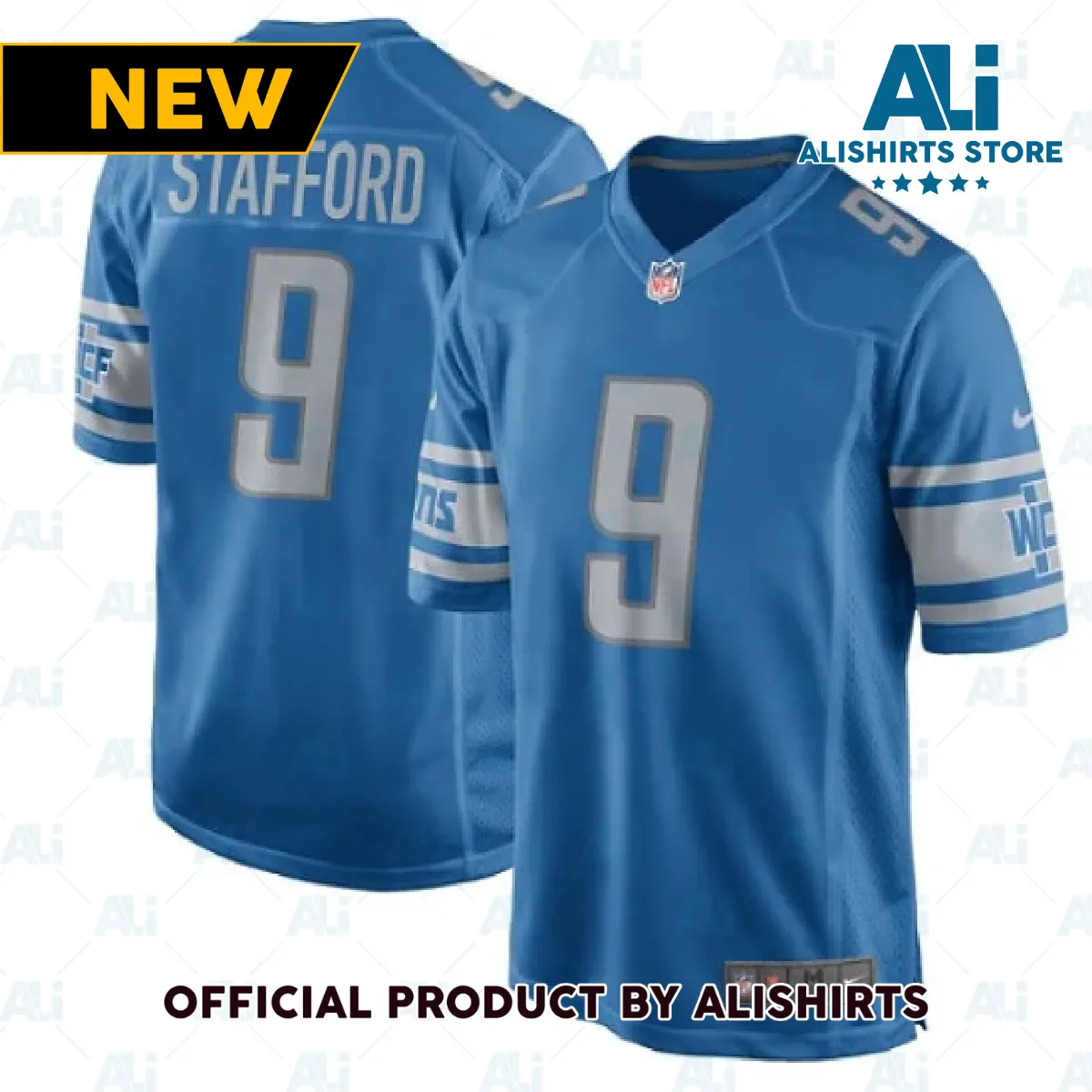 Detroit Lions Matthew Stafford Game Jersey Blue