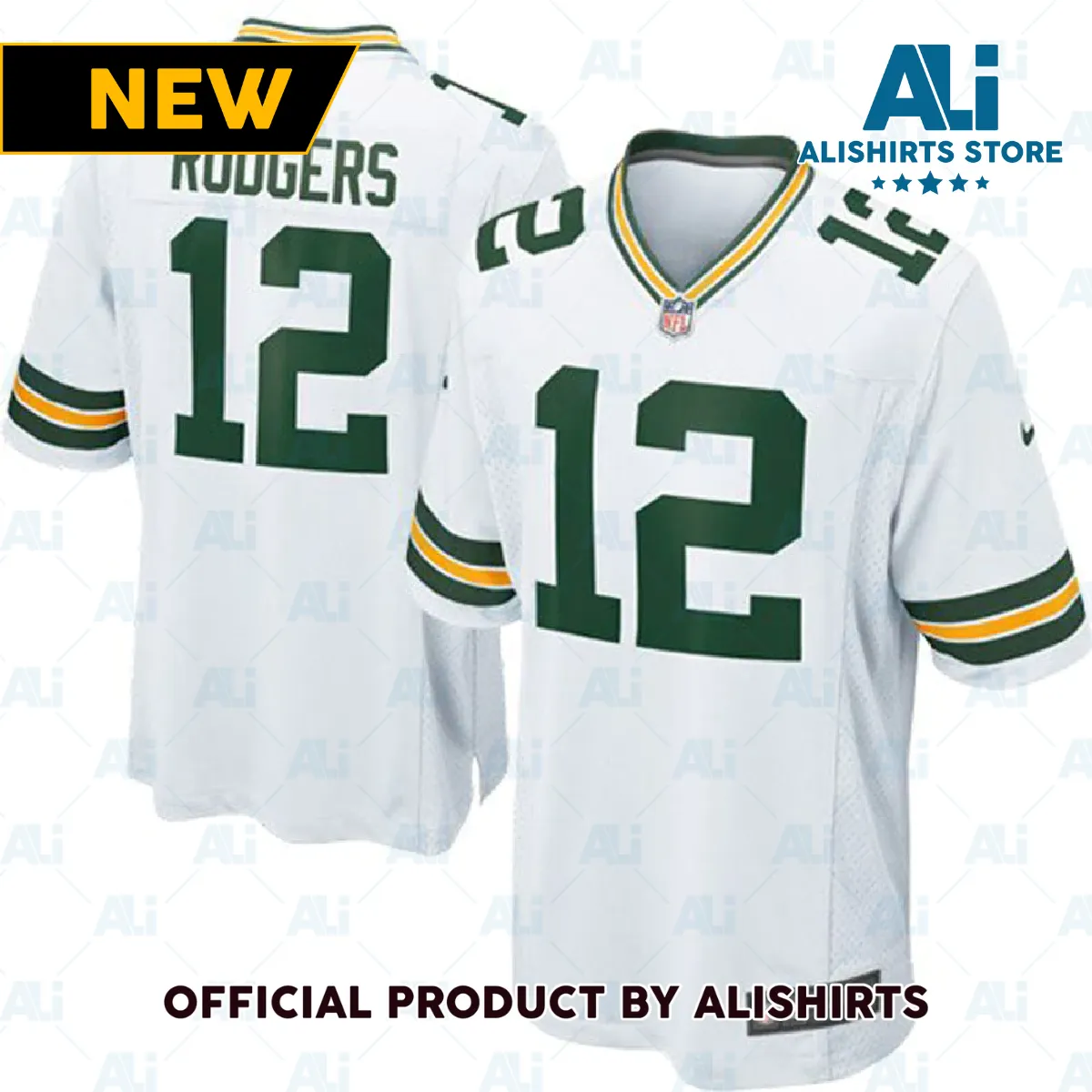 Green Bay Packers Aaron Rodgers Game Jersey White