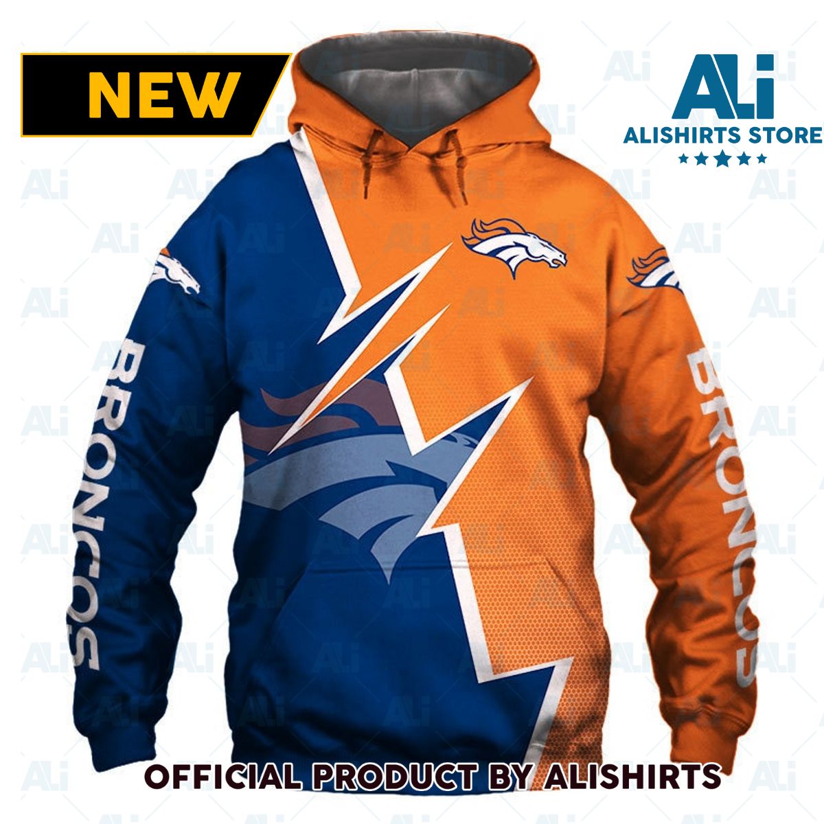 NFL Denver Broncos Zigzag Graphic Hoodie