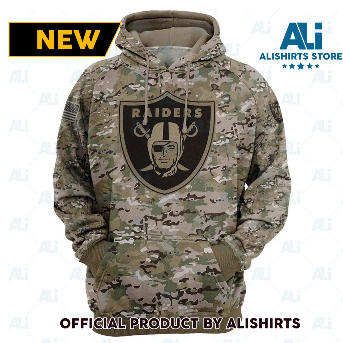 NFL Las Vegas Raiders Army Camo Hoodie