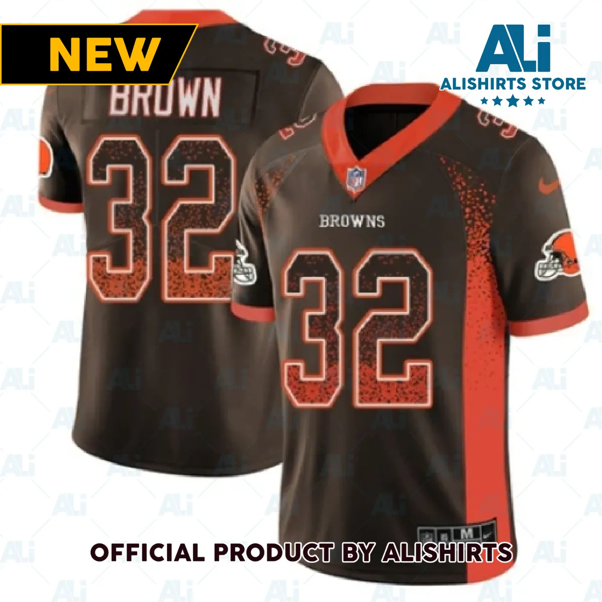 Cleveland Browns Jim Brown Limited Rush Jersey Brown