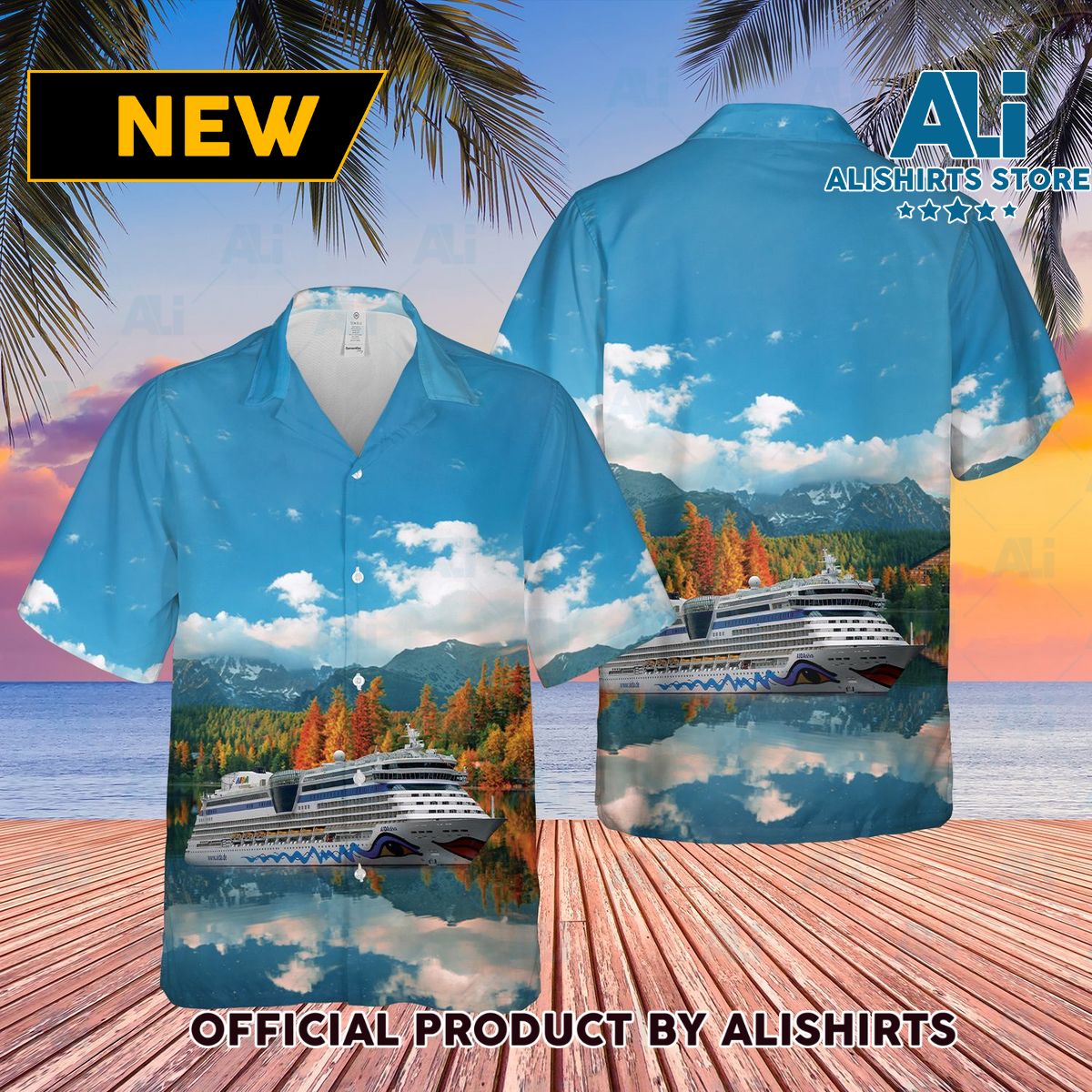 AIDA Cruises Lake Side Hawaiian Shirt