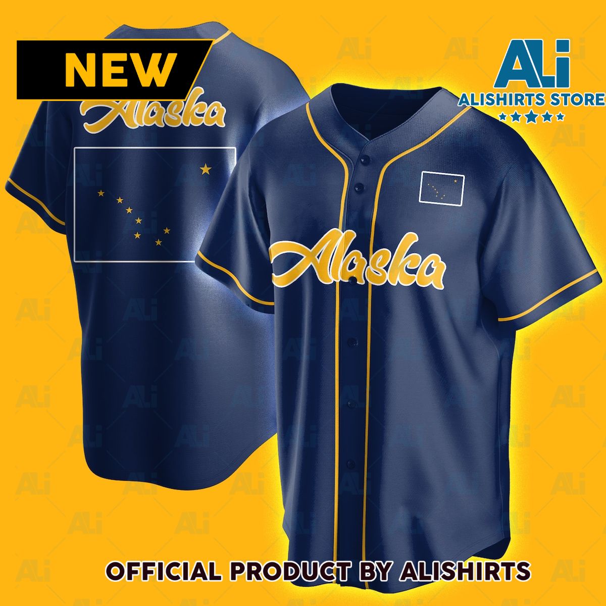 Alaska Flag Baseball Jersey Shirts