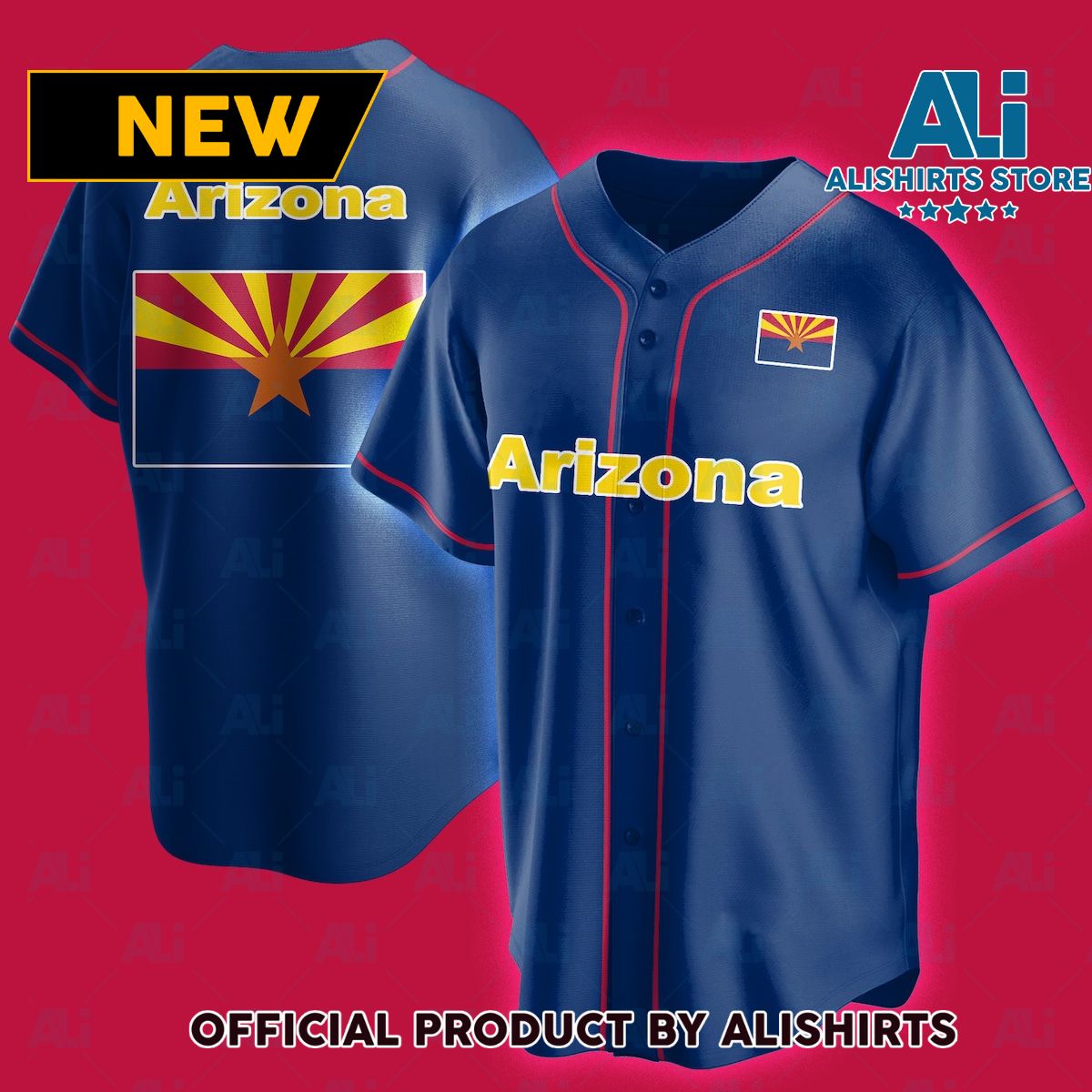 Arizona Flag Baseball Jersey Shirts