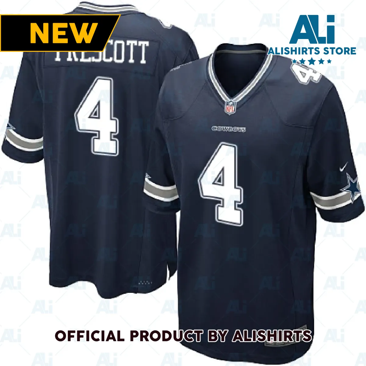 Dallas Cowboys Dak Prescott Game Jersey Navy Blue