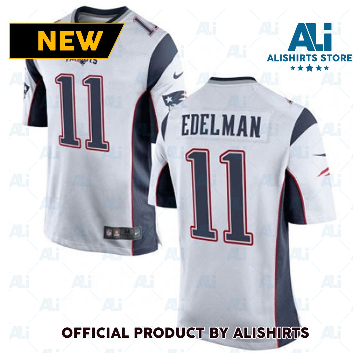 New England Patriots Julian Edelman Game Jersey White