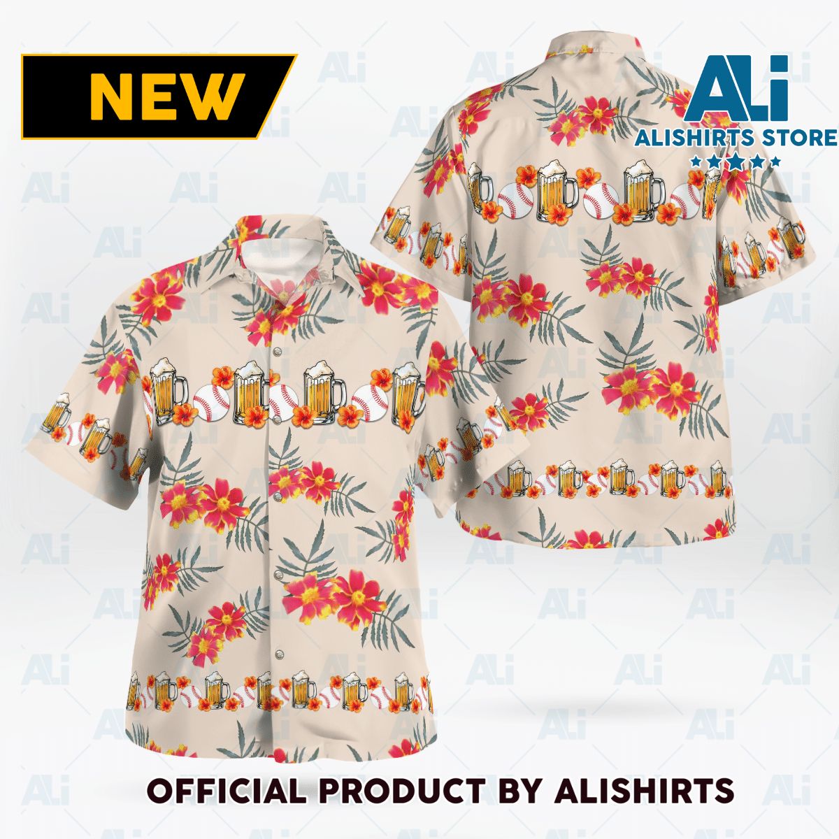 Baseball Beer Hawaiian Shirt