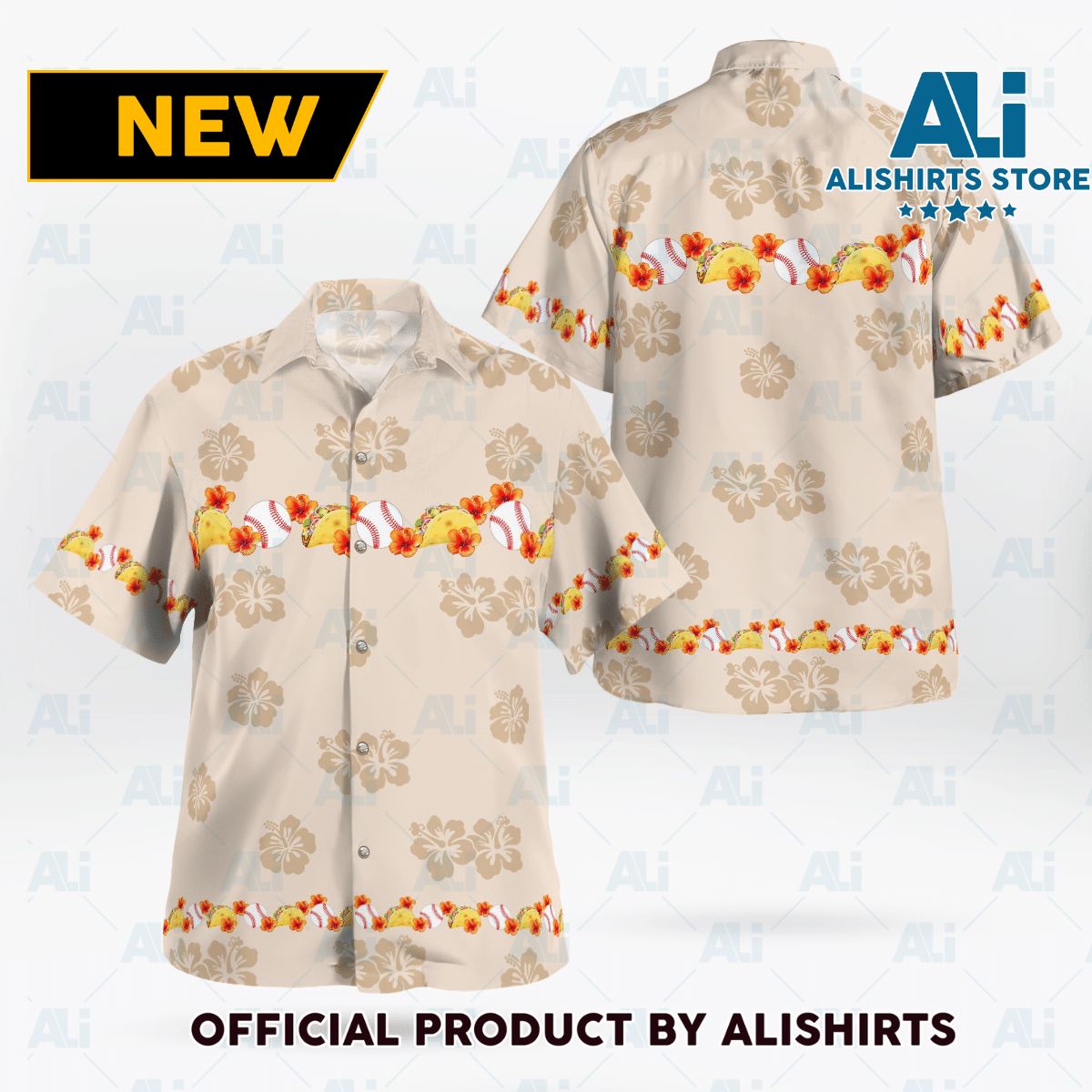 Baseball Tacos Hawaiian Shirt