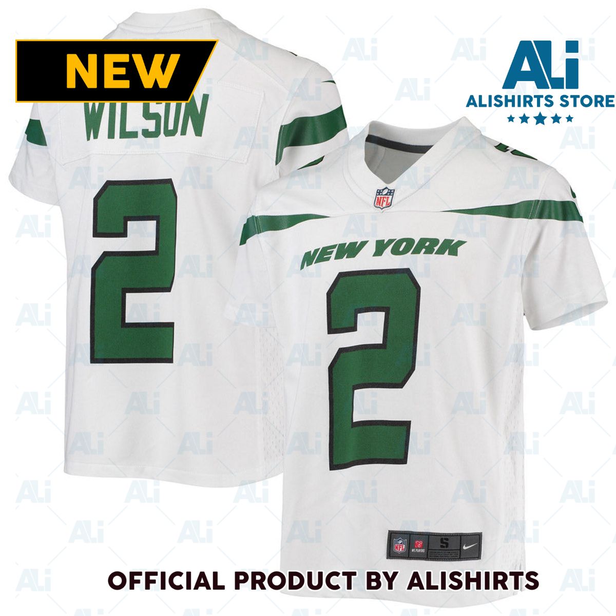 New York Jets Zach Wilson Game Jersey- White